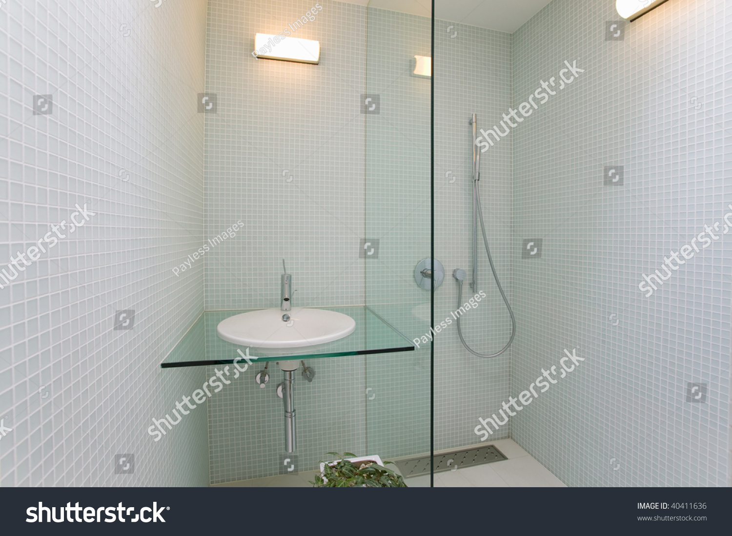 Clean Modern Bathroom High Ceiling Stock Photo Edit Now