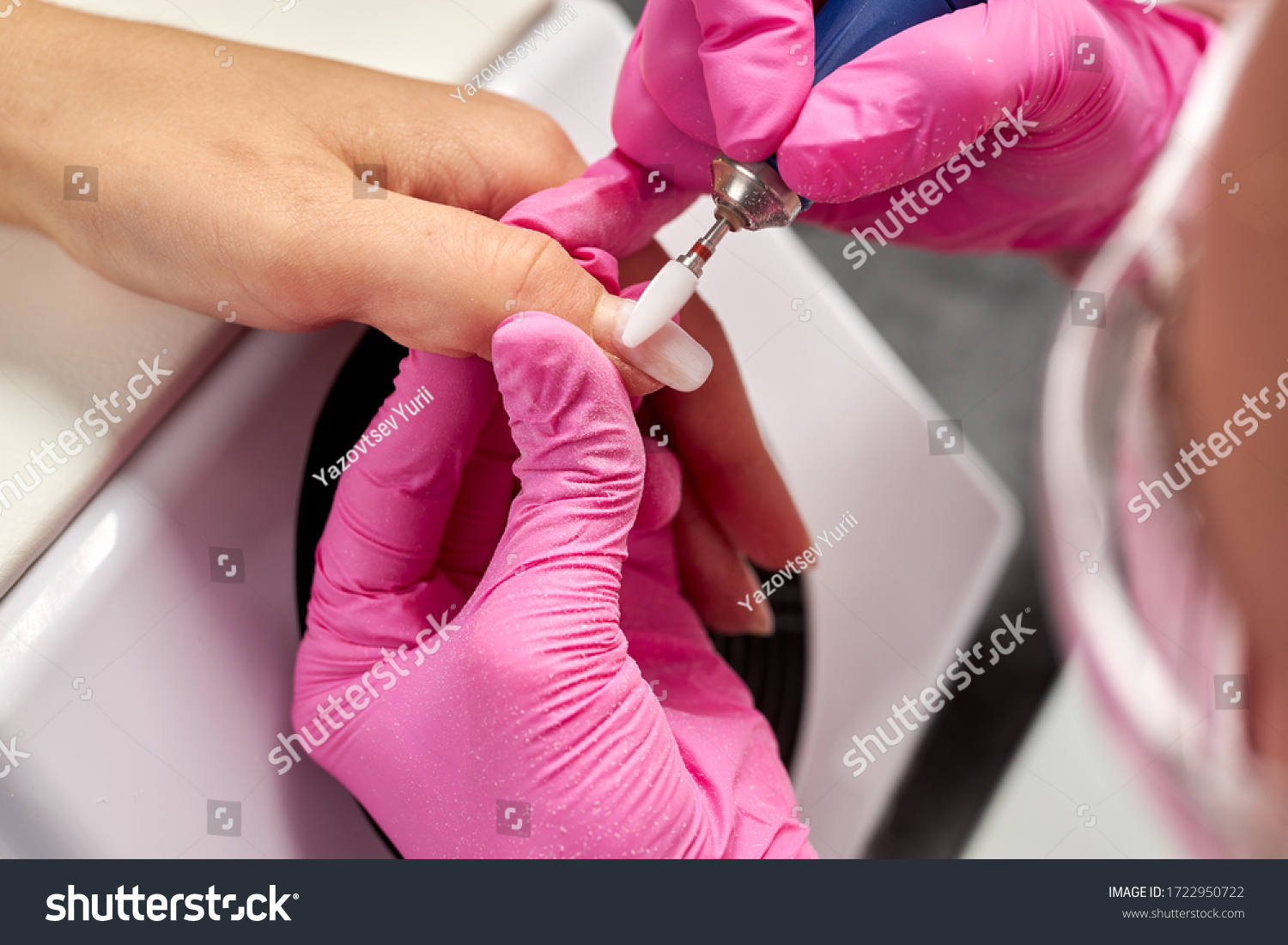 Cleaning Alignment Cuticle Grinding Machine Root Stock Photo 1722950722