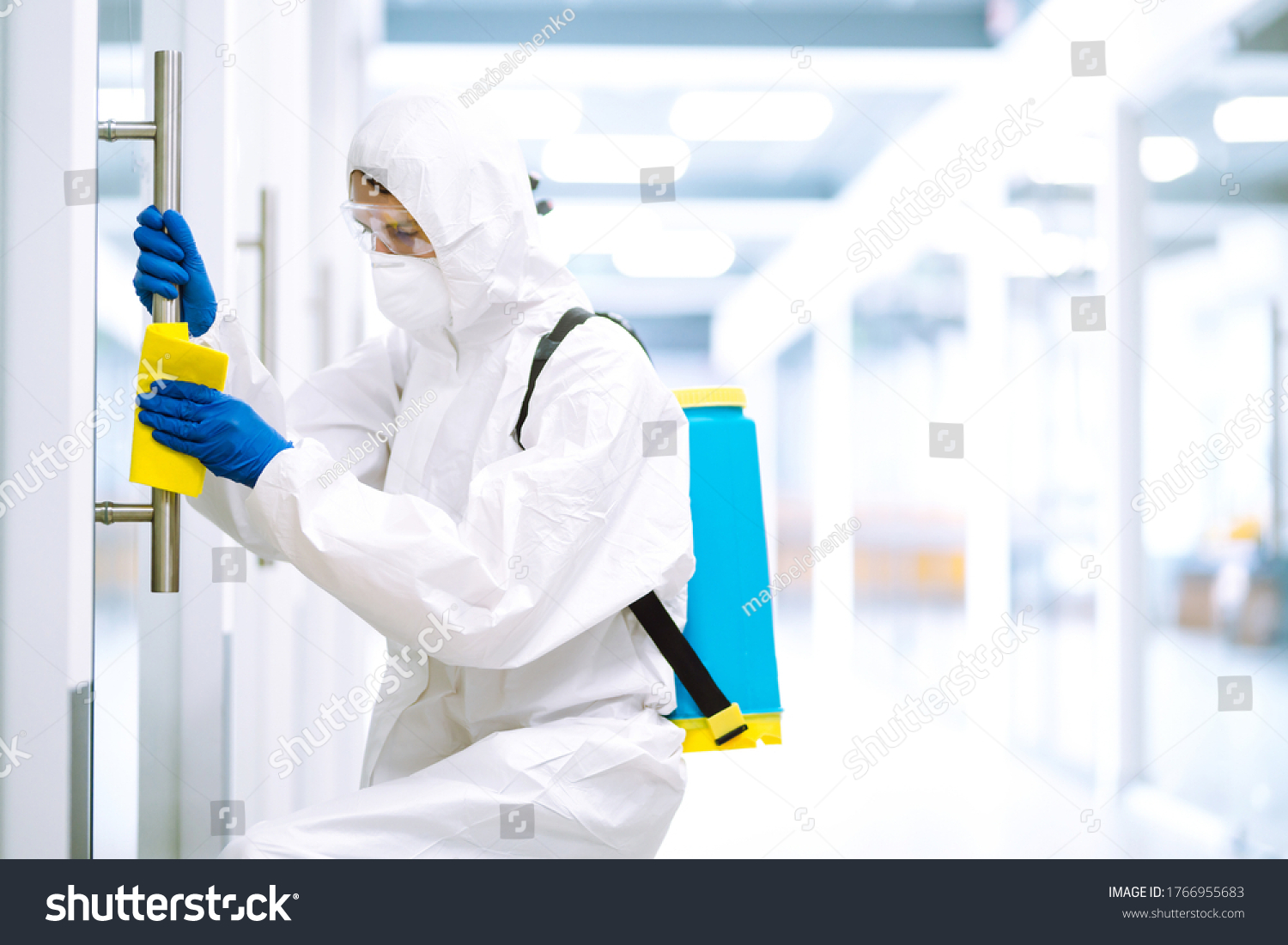 Cleaning Disinfection Office Prevent Covid19 Disinfector Stock Photo ...