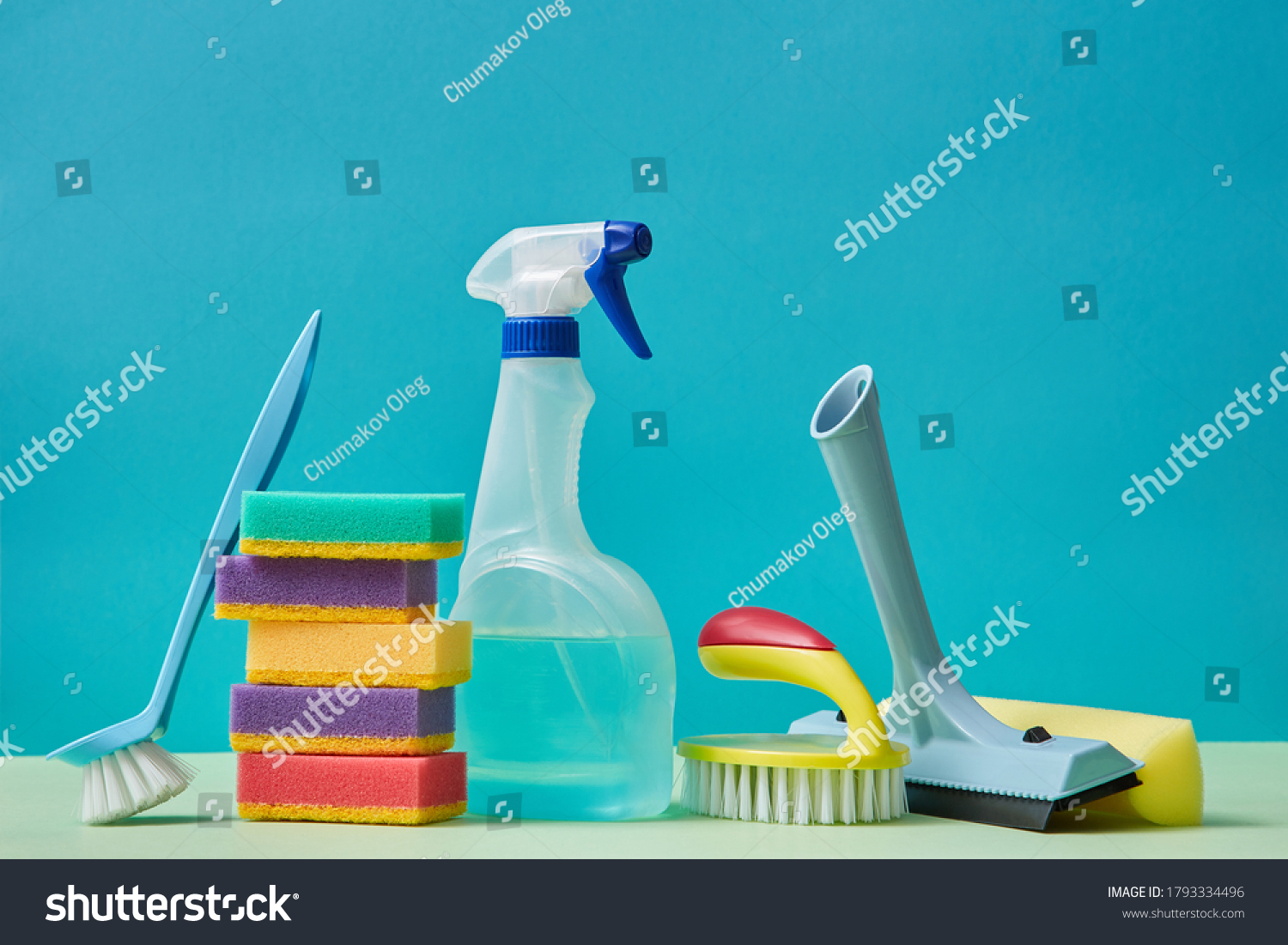 Cleaning Materials Housekeeping Cleaning Detergent Nozzle Stock Photo ...