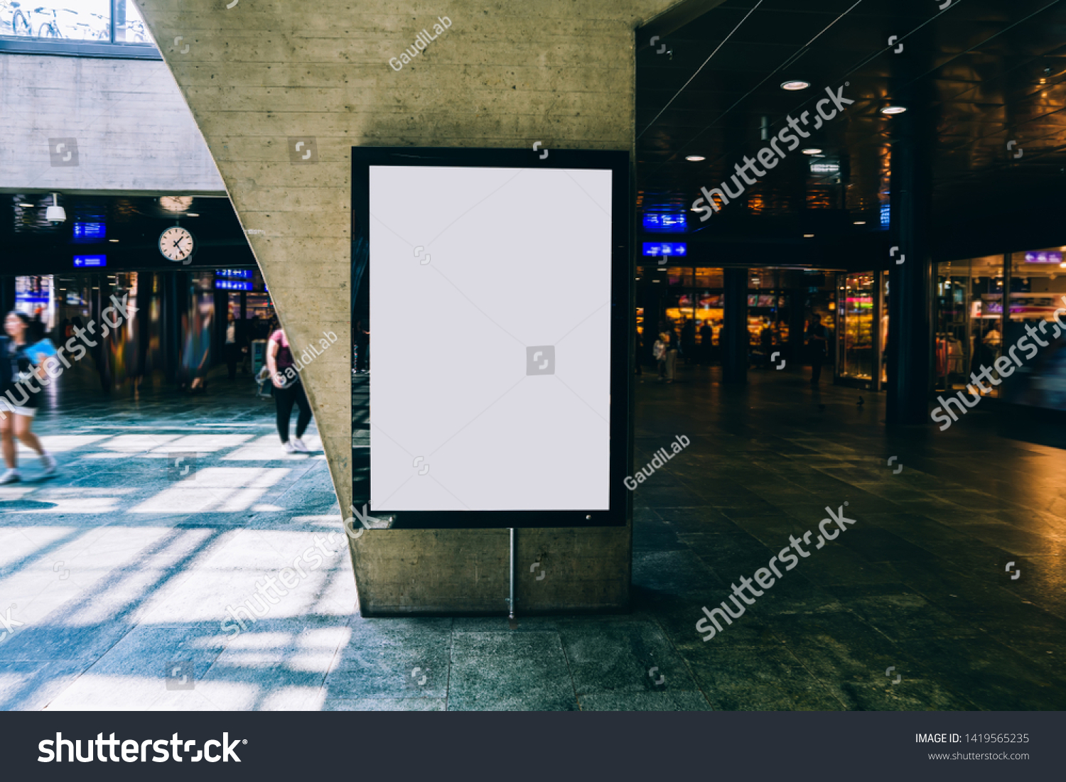 Clear Billboard Public Place Blank Copy Stock Photo 1419565235 ...