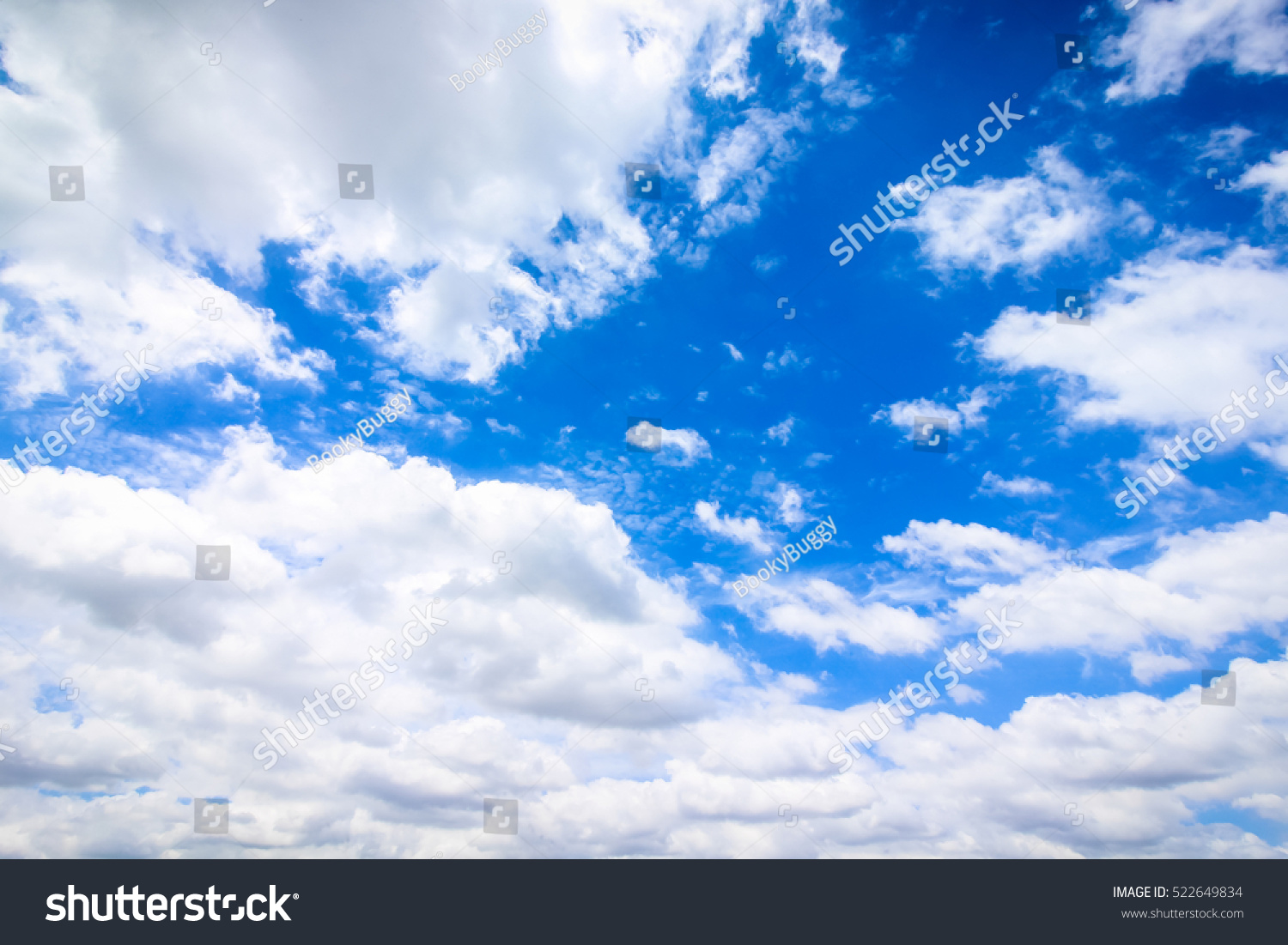 Clear Blue Sky Cloudy Background Wallpaper Stock Photo 522649834