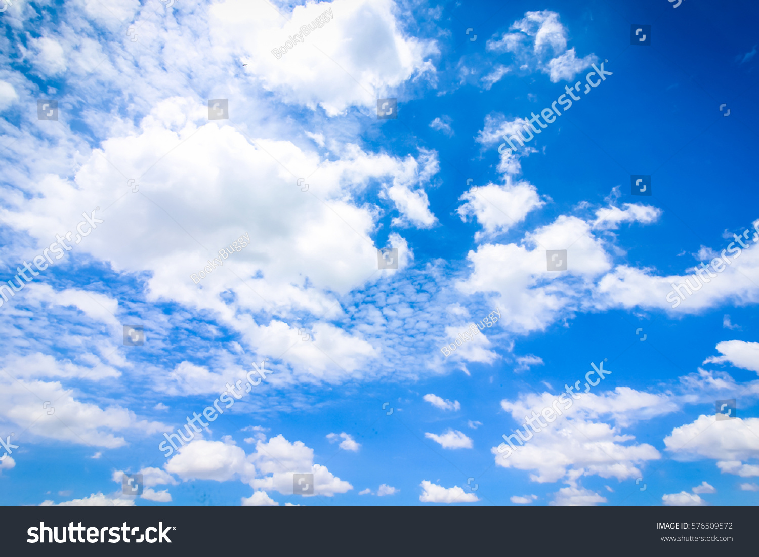 Clear Blue Sky Cloudy Background Wallpaper Stock Photo 576509572