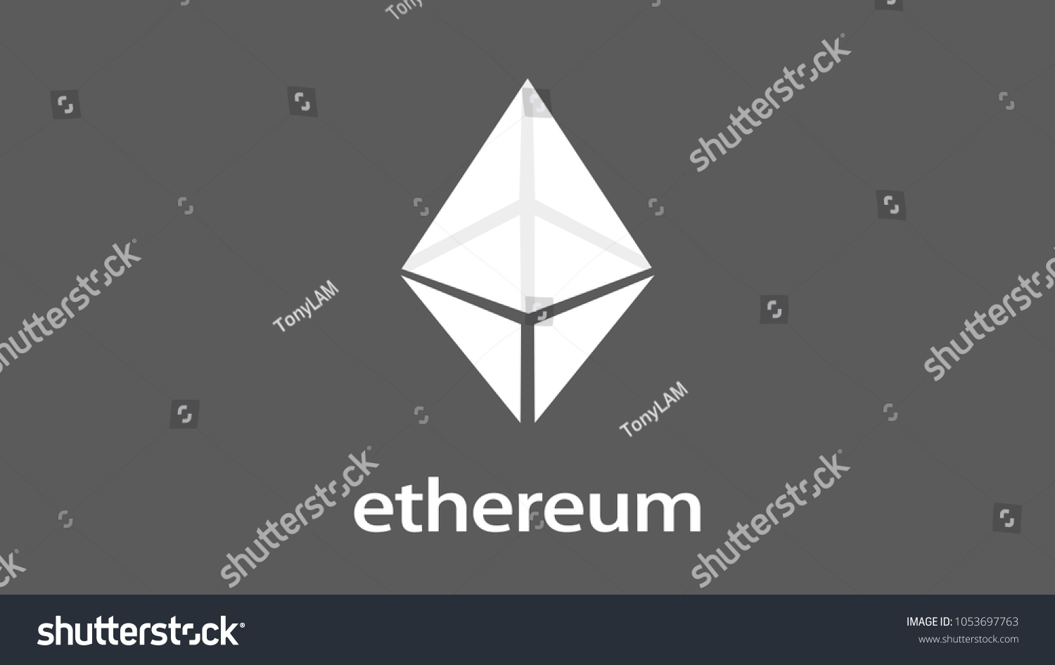 Clear Ethereum Logo Symbols Eth Plain Stock Illustration 1053697763