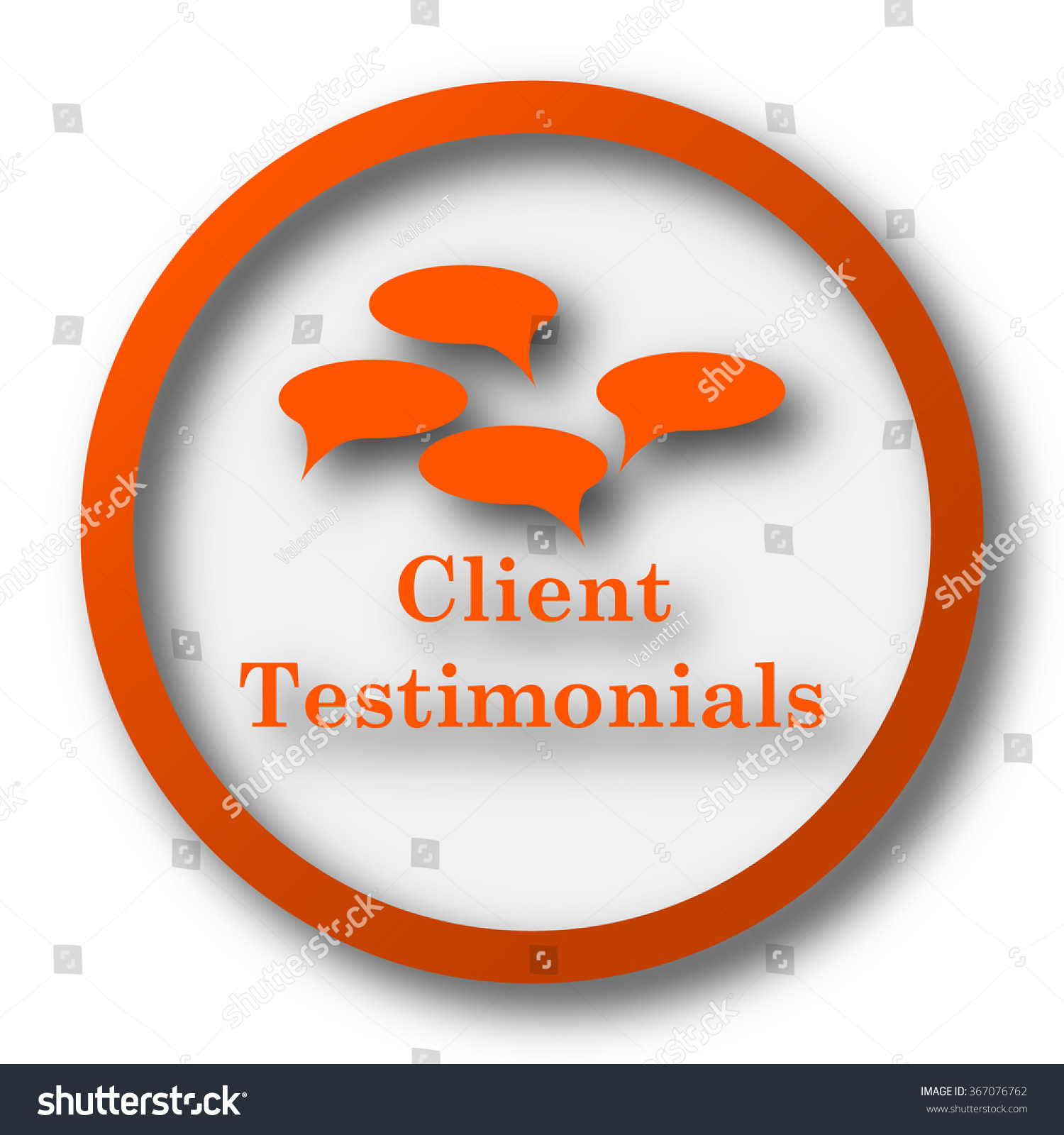 Client Testimonials Icon Internet Button On Stock Illustration ...