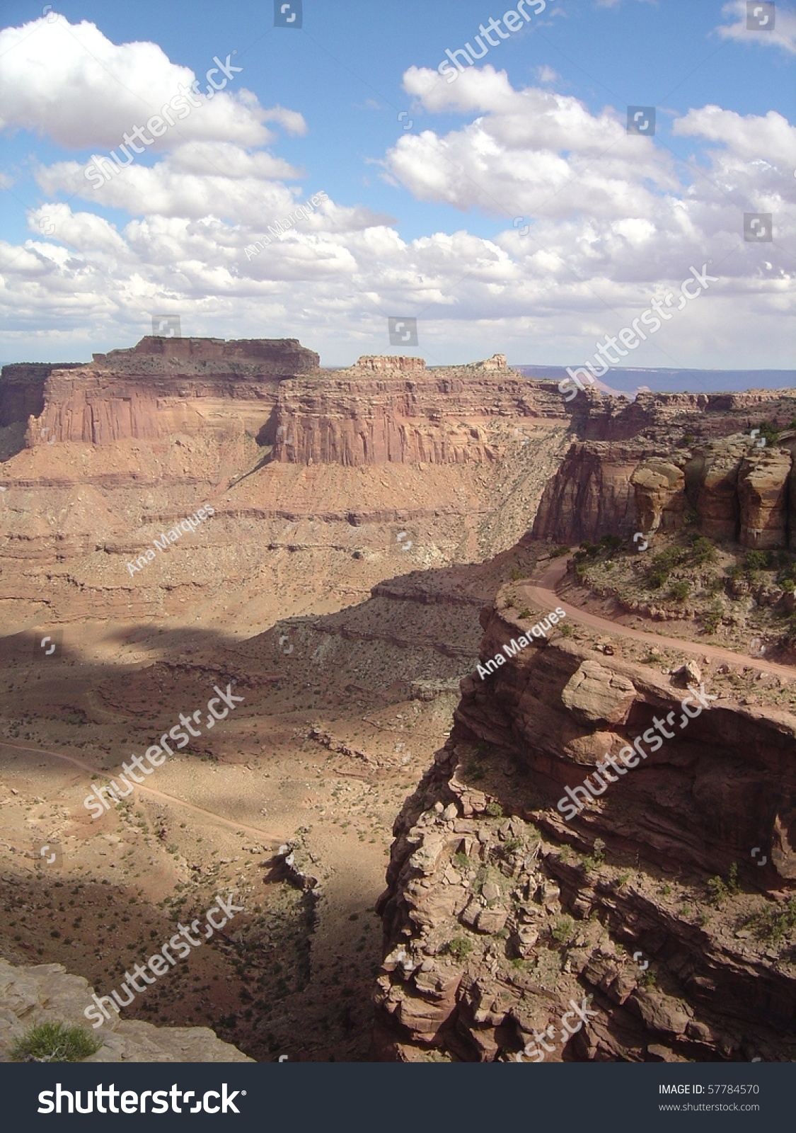 Cliff Edge Road In The High Desert Of 