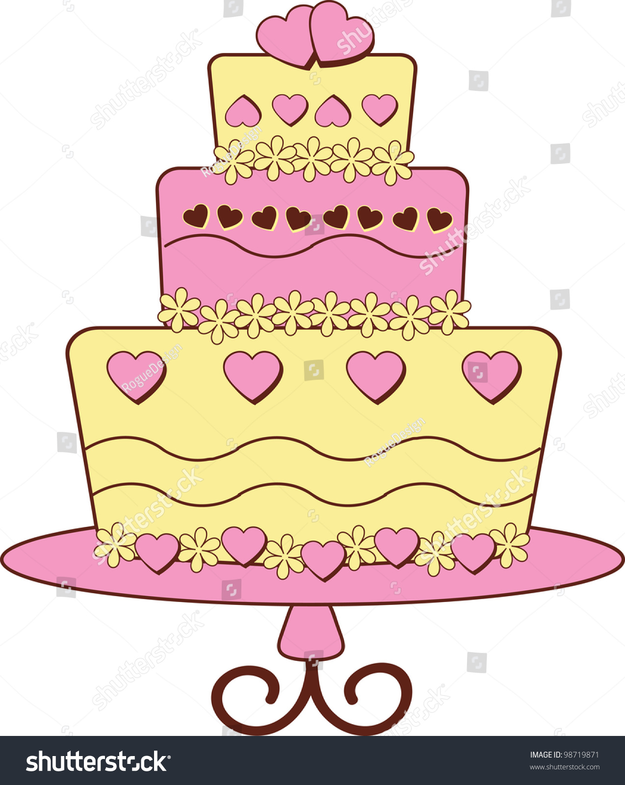 Clip Art Illustration Fondant Covered Modern Stock Illustration ...