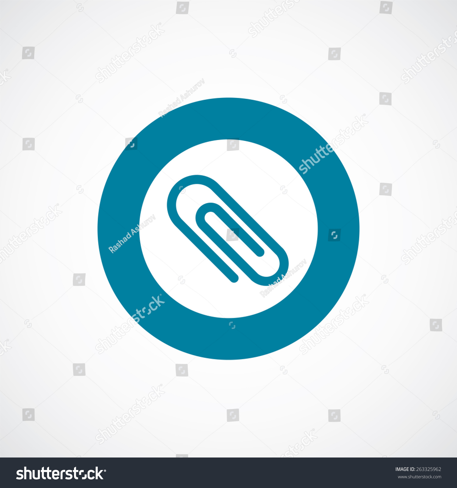 Clip Icon Bold Blue Circle Border Stock Illustration 263325962 ...