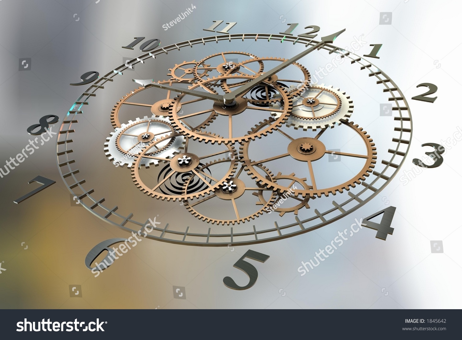 Clock 3d Image Stock Illustration 1845642 - Shutterstock