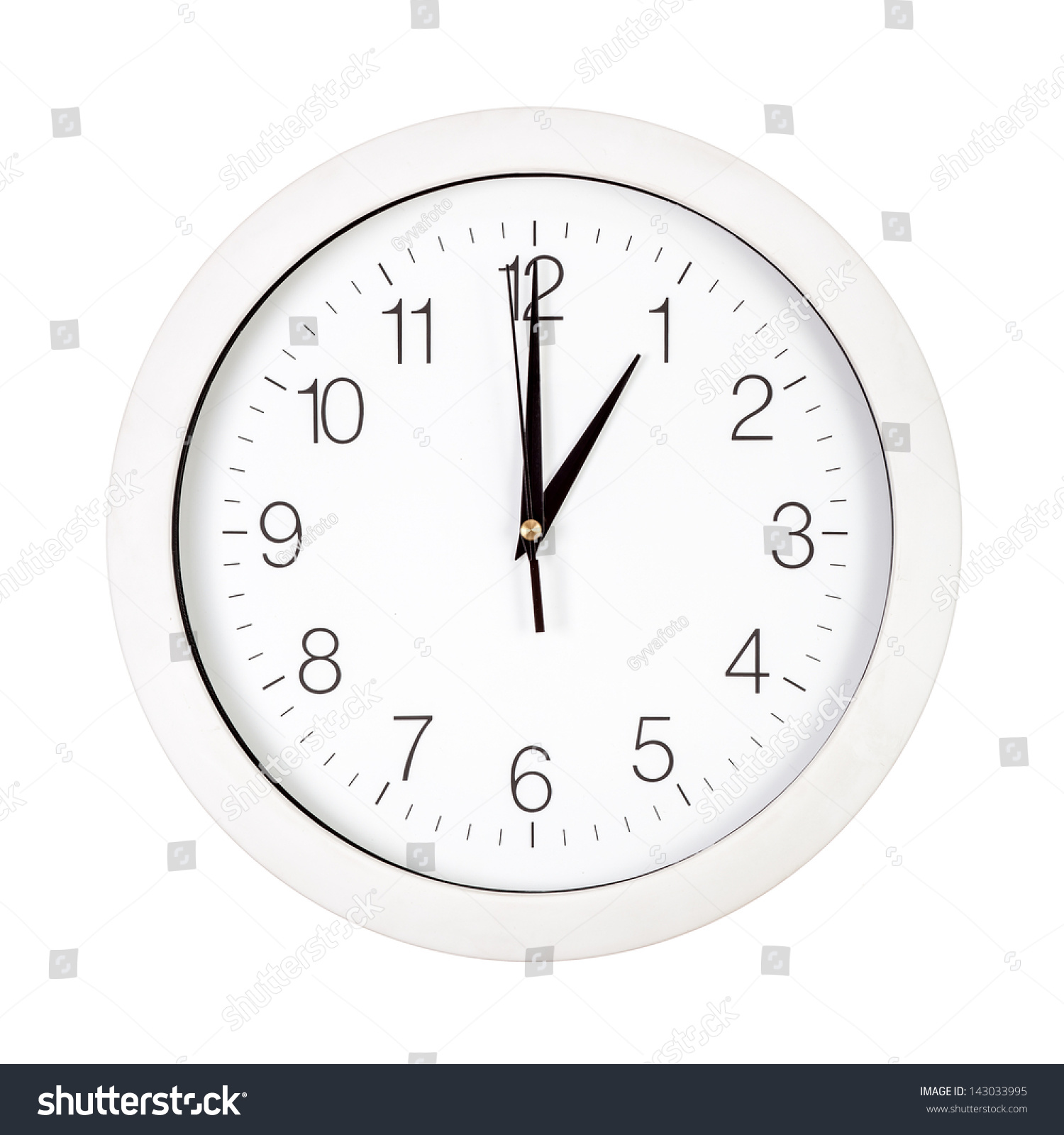 Clock Face Showing One Oclock Isolated Stock Photo 143033995 - Shutterstock