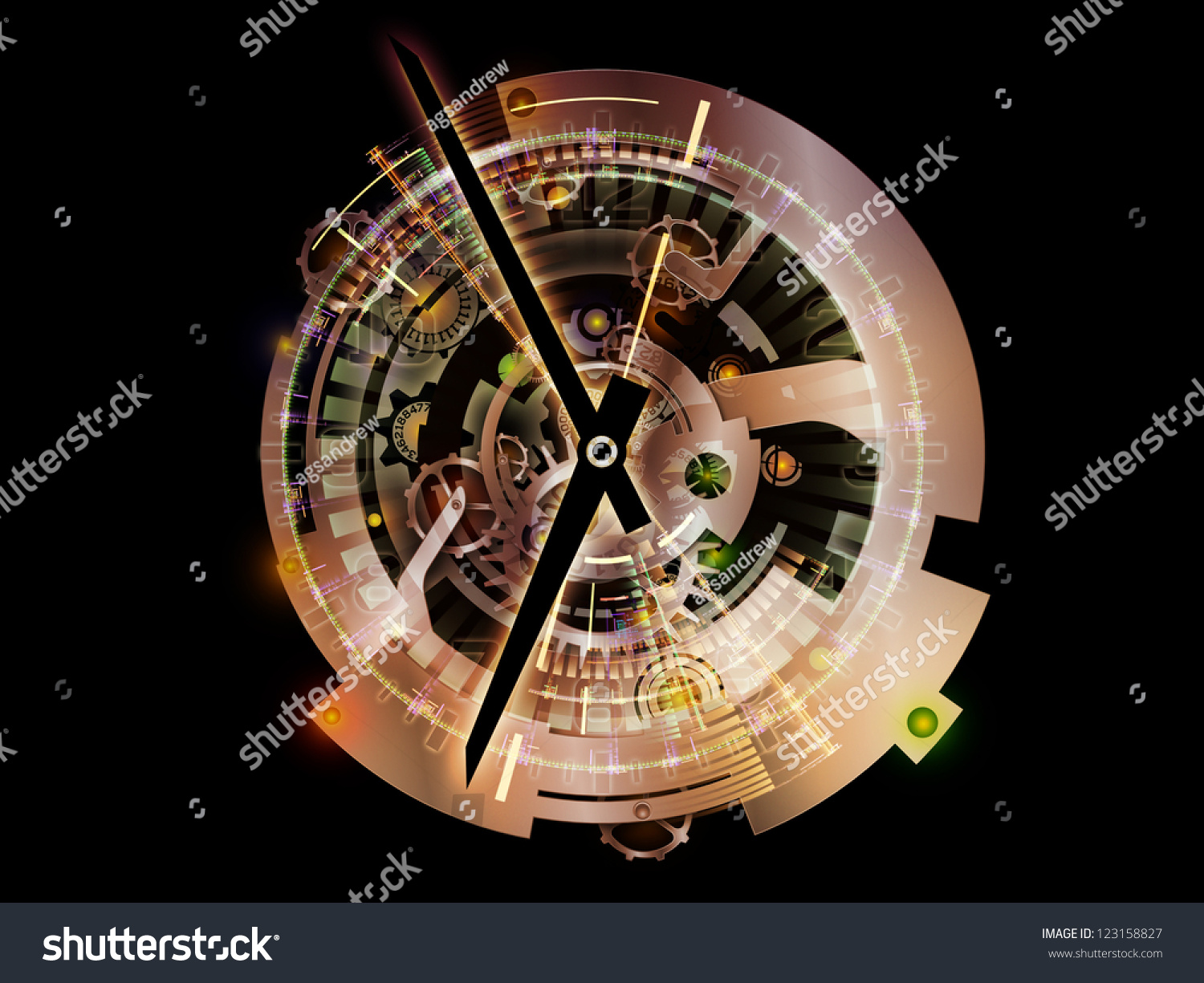 Clockwork Series Visually Attractive Backdrop Made Stock Illustration ...