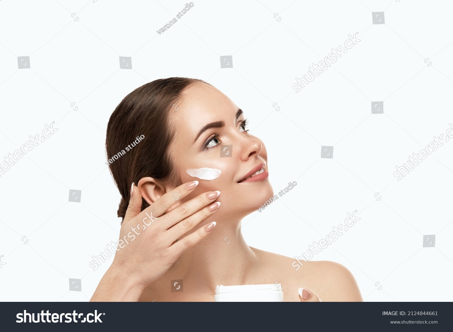 Close Beauty Portrait Laughing Beautiful Half Stock Photo Shutterstock