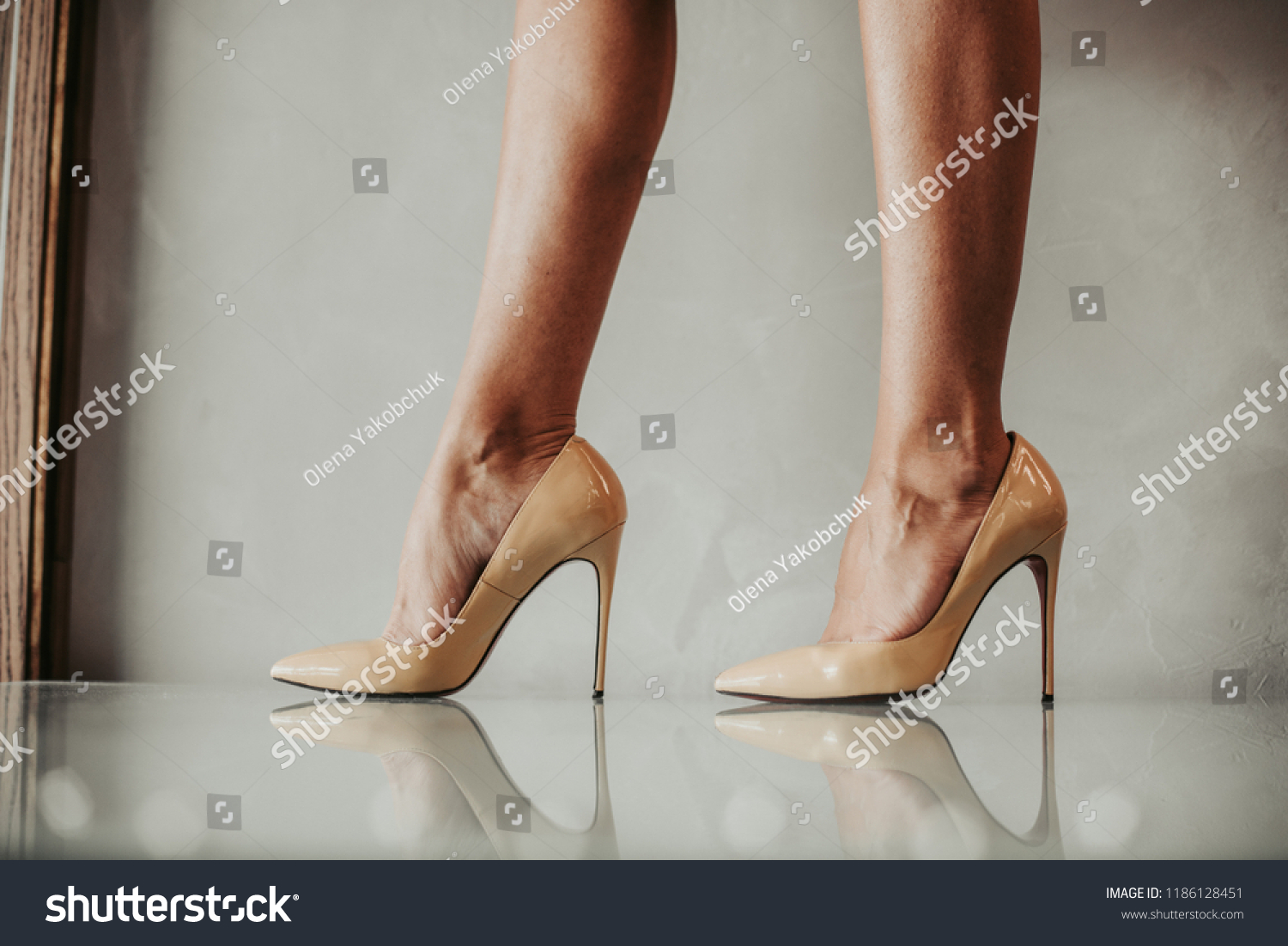 Fashion Feet Wearing Contemporary Beige 