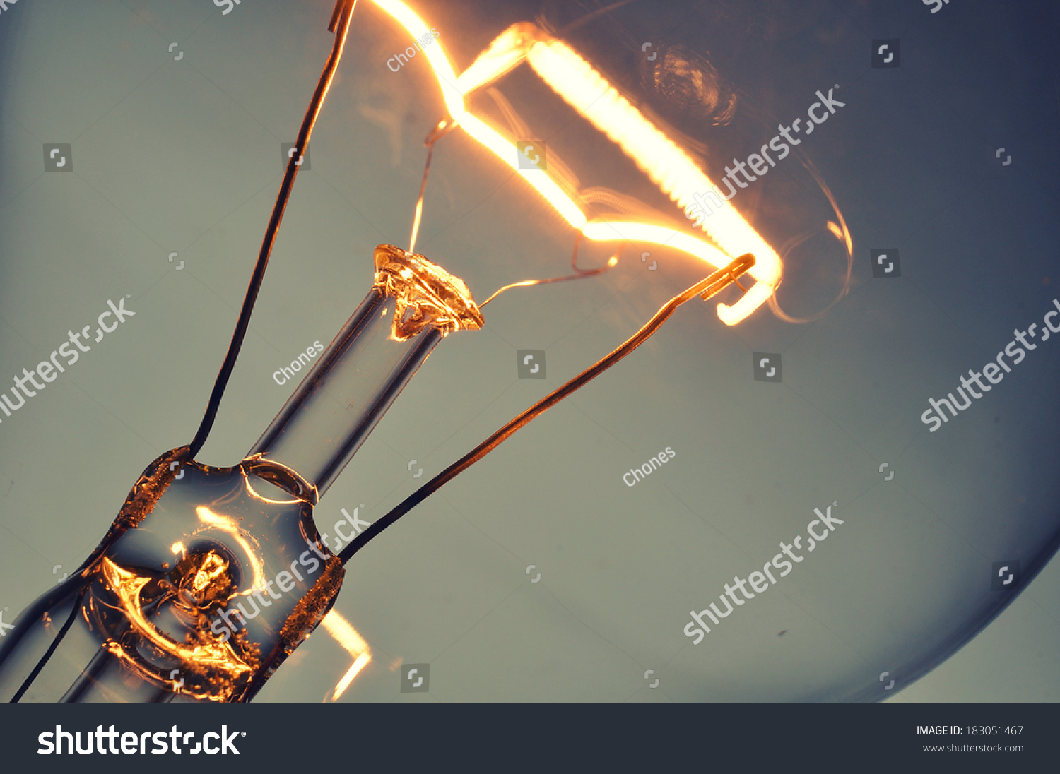 Close Up Glowing Light Bulb Stock Photo 183051467 : Shutterstock