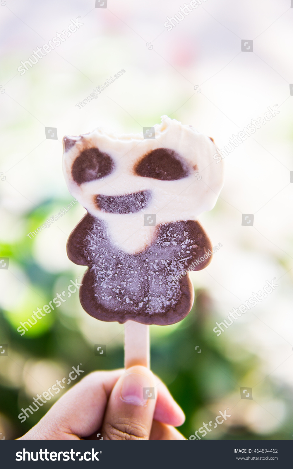 Close Half Eaten Ice Cream Bar Stock Photo Edit Now