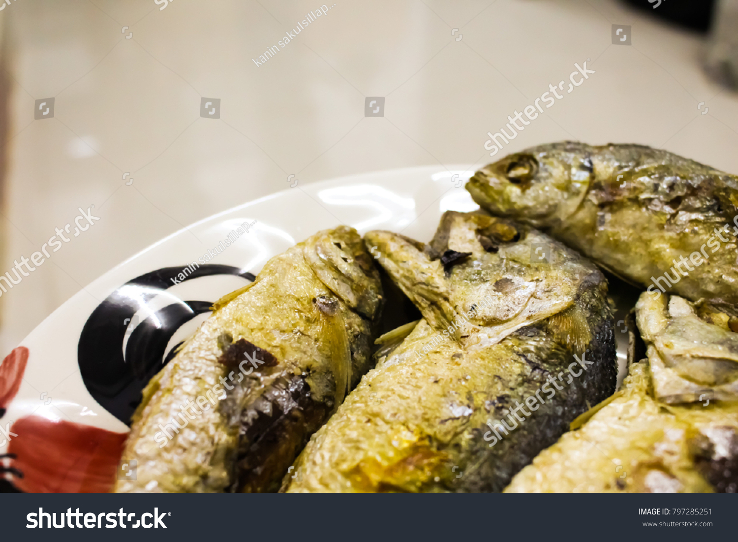 Closeup Image Deep Fried Mackerel Fish Stock Photo 797285251 Shutterstock
