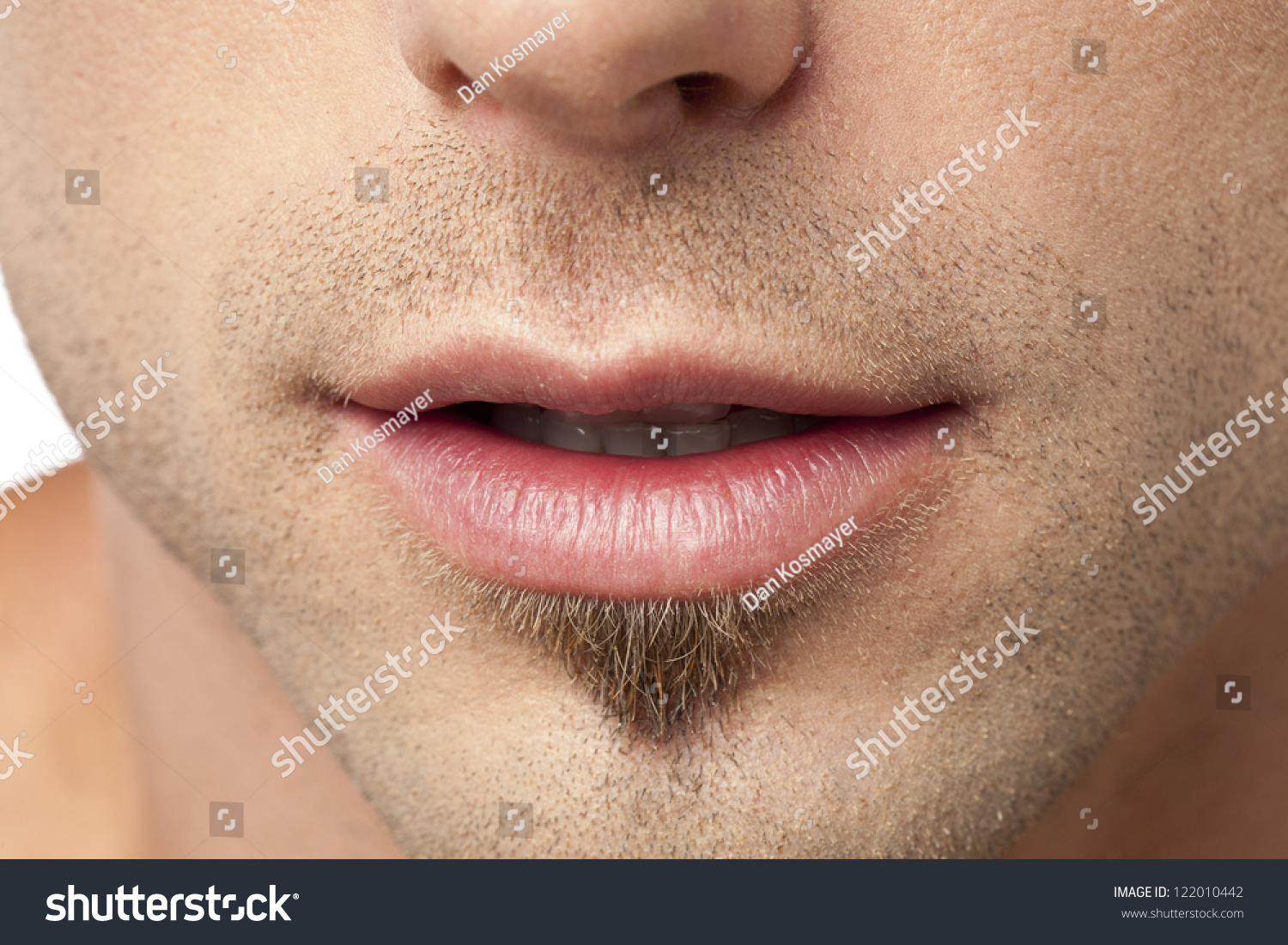 Close Image Human Male Lips Fotka: 122010442 - Shutterstock