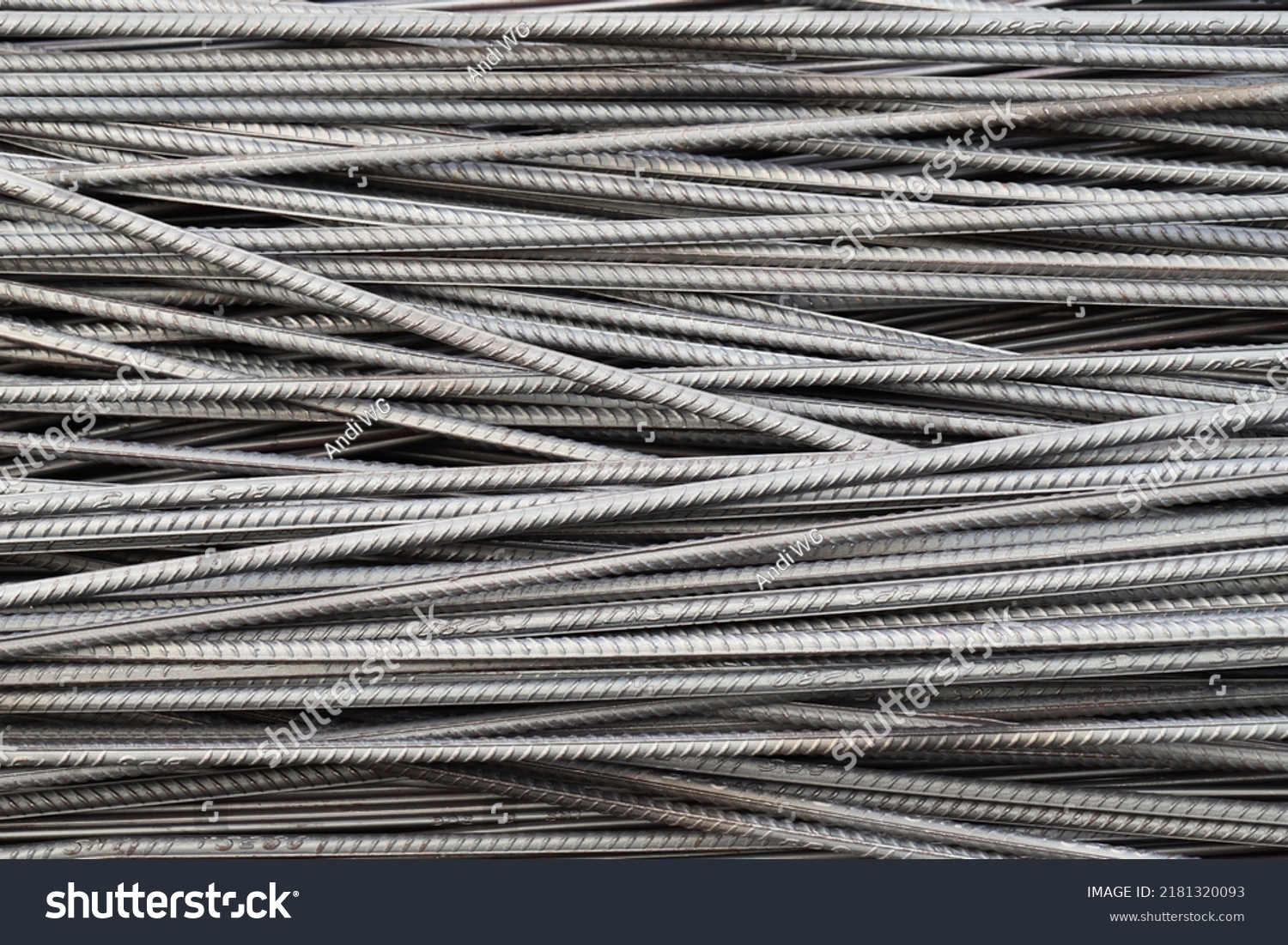 Close Image Steel Bars Building Construction Stock Photo 2181320093 ...