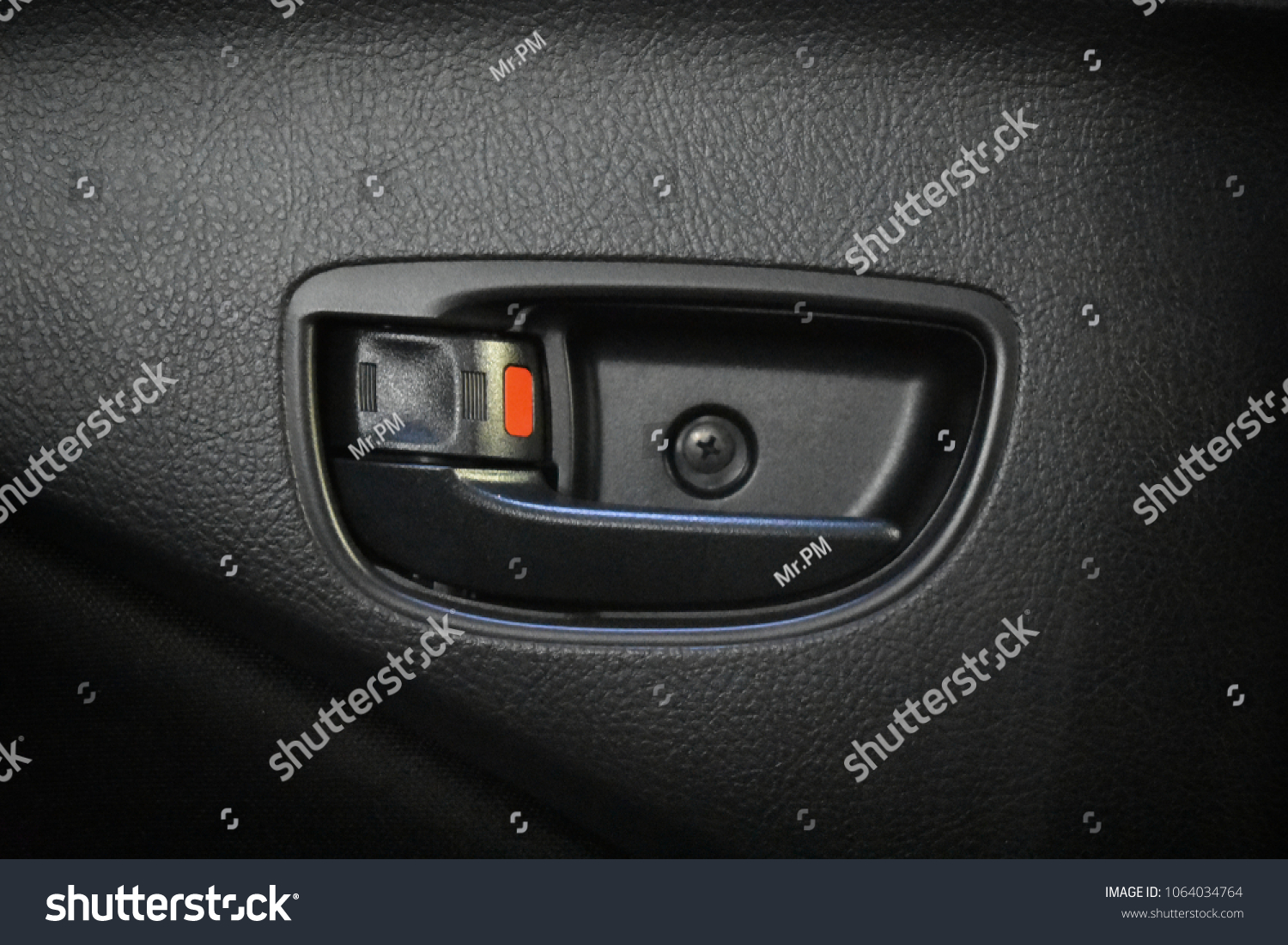 Close Inside Car Door Lock Car Stock Photo Edit Now 1064034764