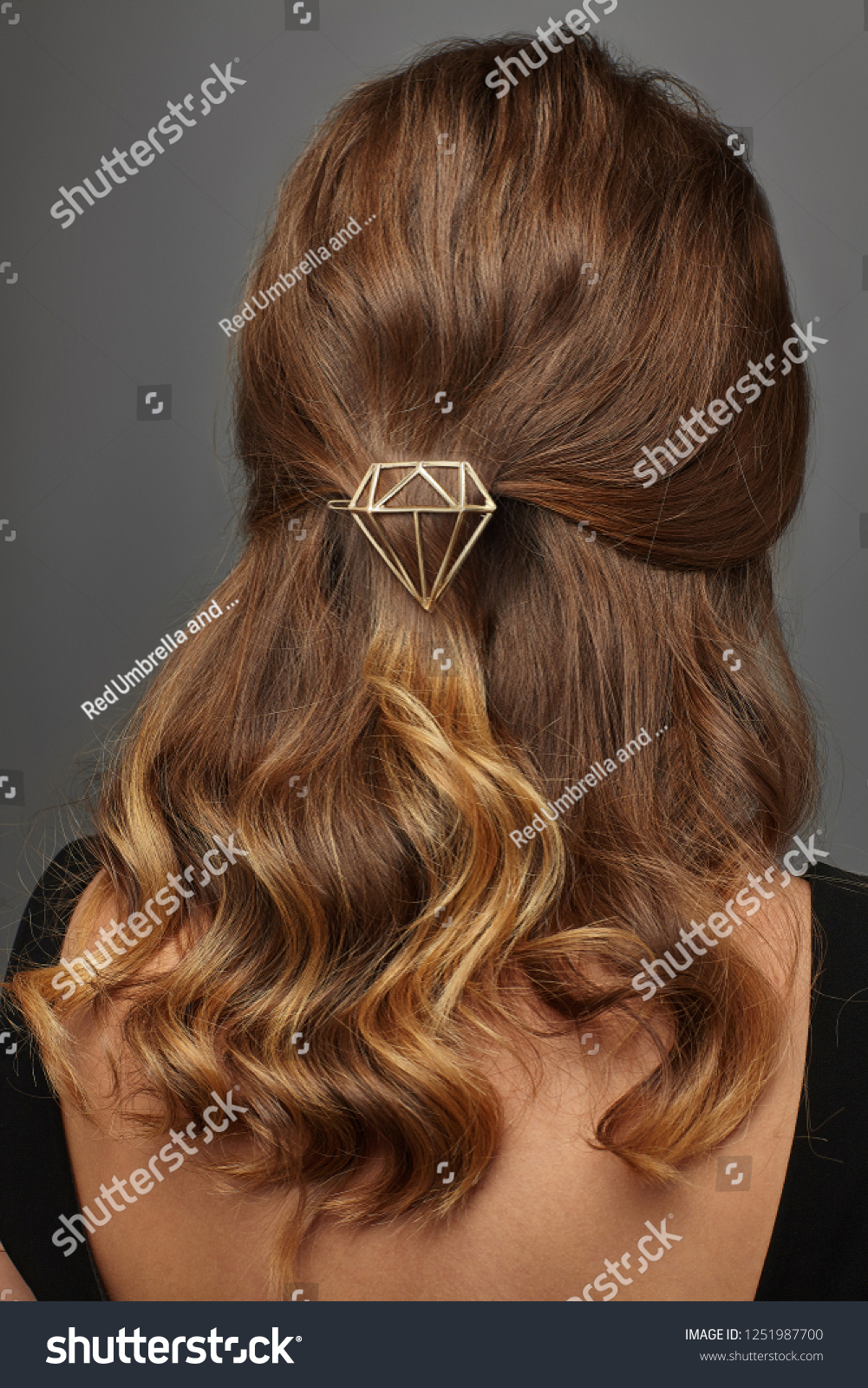 Close Isolated Portrait Young Lady Brown Stock Photo Edit Now