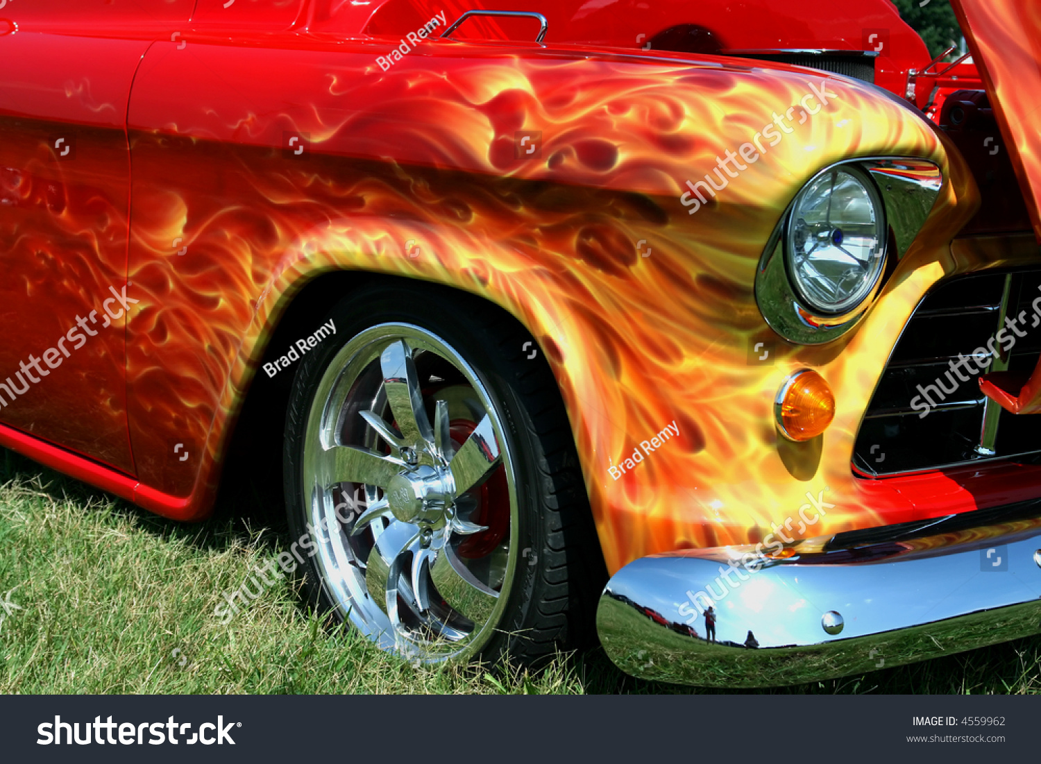 Close Up Of A Custom Flamed Chevy Stock Photo 4559962 : Shutterstock