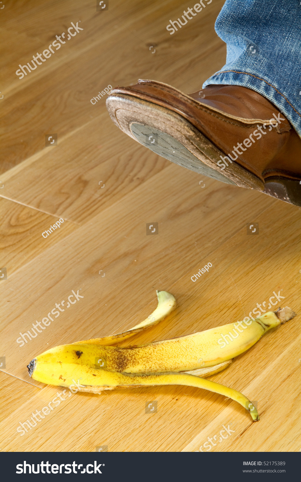 Close Foot About Tread On Banana Stock Photo 52175389 | Shutterstock