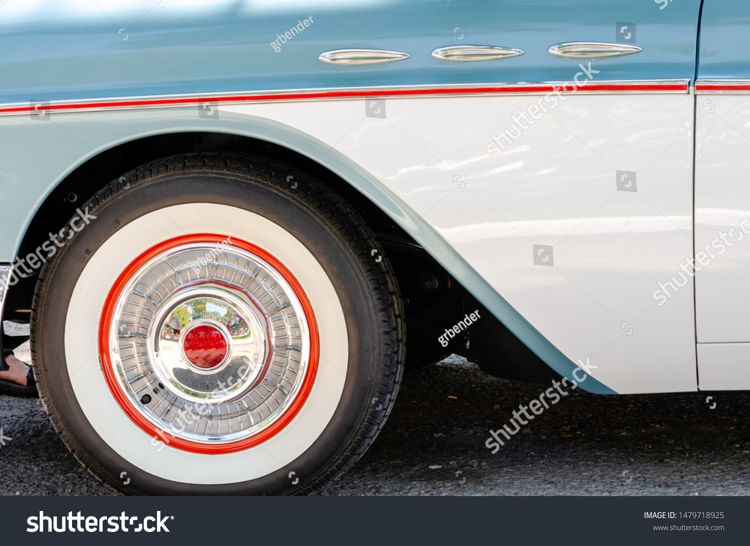 Closeup Horizontal Pinstripe On Chrome Trim Stock Photo (Edit Now ...