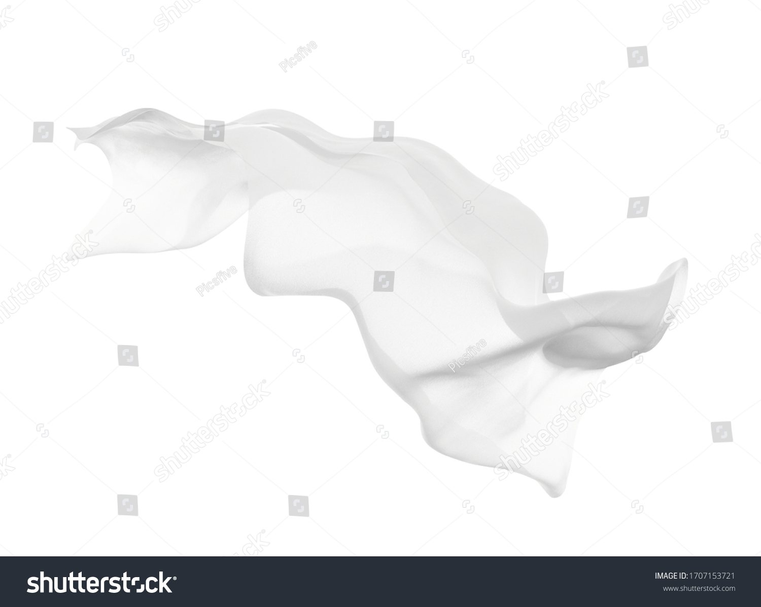 Close White Fabric Cloth Flowing On Stock Photo 1707153721 | Shutterstock