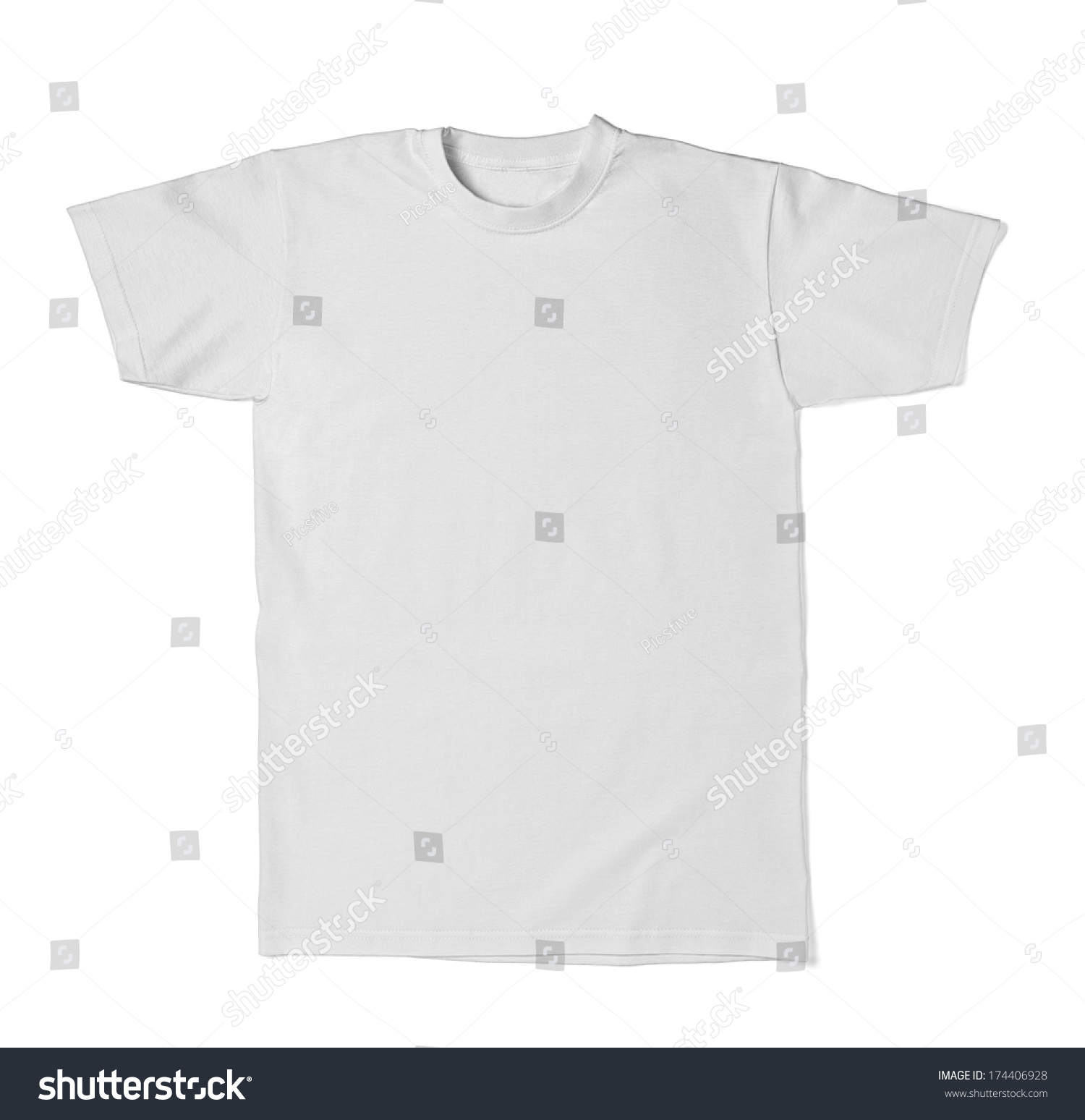 Close White T Shirt Template On Stock Photo 174406928 - Shutterstock