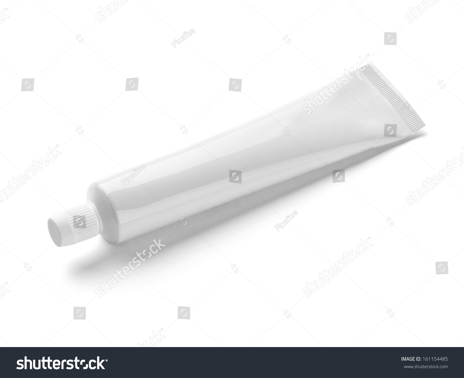 Close Up Of A White Tube On White Background Stock Photo 161154485 ...