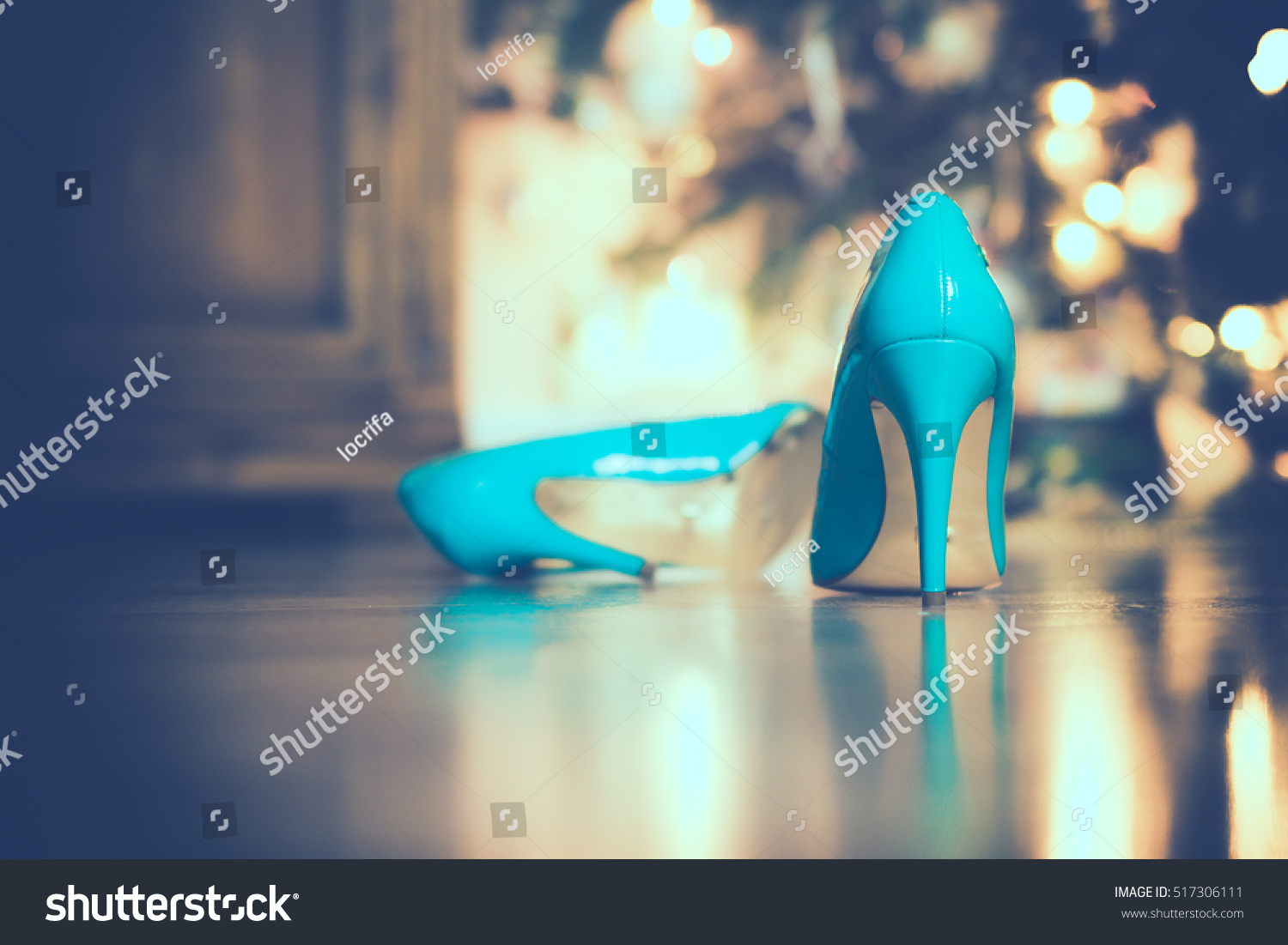 turquoise bottom shoes
