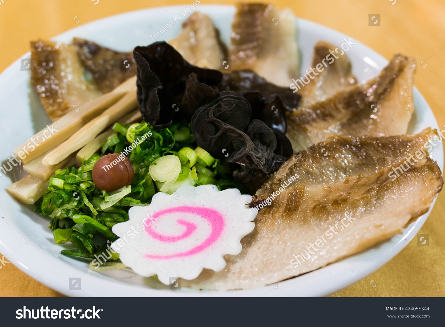 Close Chashu Pork Black Fungus Spring Stock Photo Edit Now