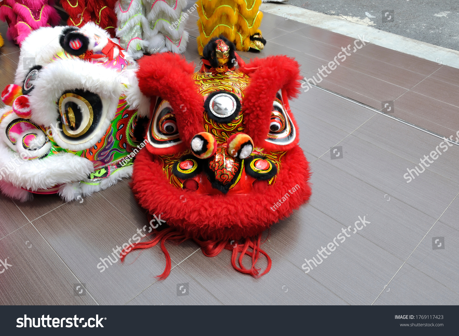 Close Chinese Dragon Head On Floor Stock Photo (Edit Now) 1769117423