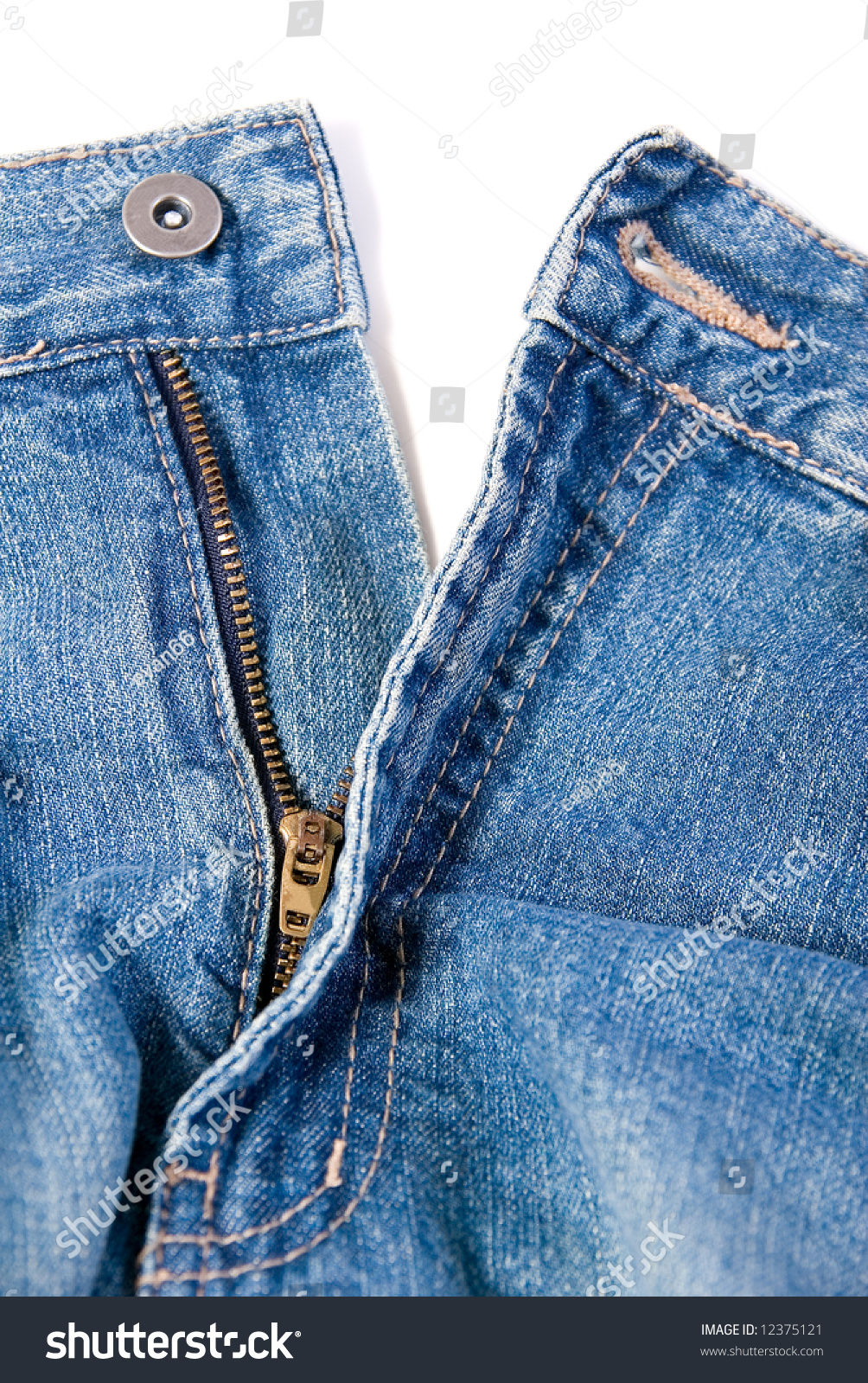 Close Up Of Classic Blue Jean Denim Pants Stock Photo 12375121 ...