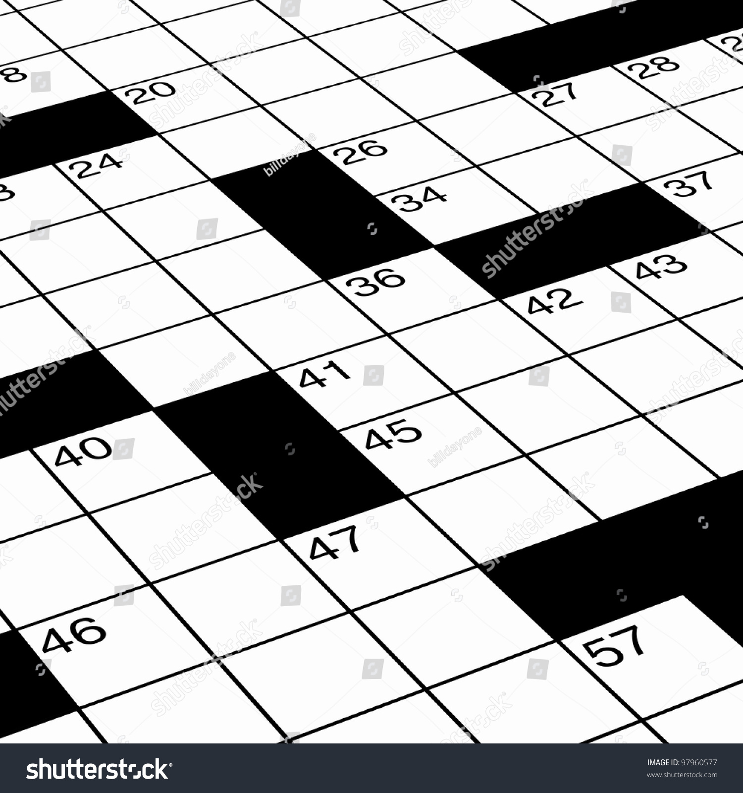 Close Crossword Puzzle Detail Ready Solving: Hình minh họa có sẵn 97960577