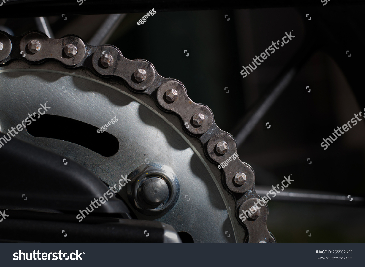 Close Up Of Dirt And Rust On Motorcycle Chain. Stock Photo 255502663 ...