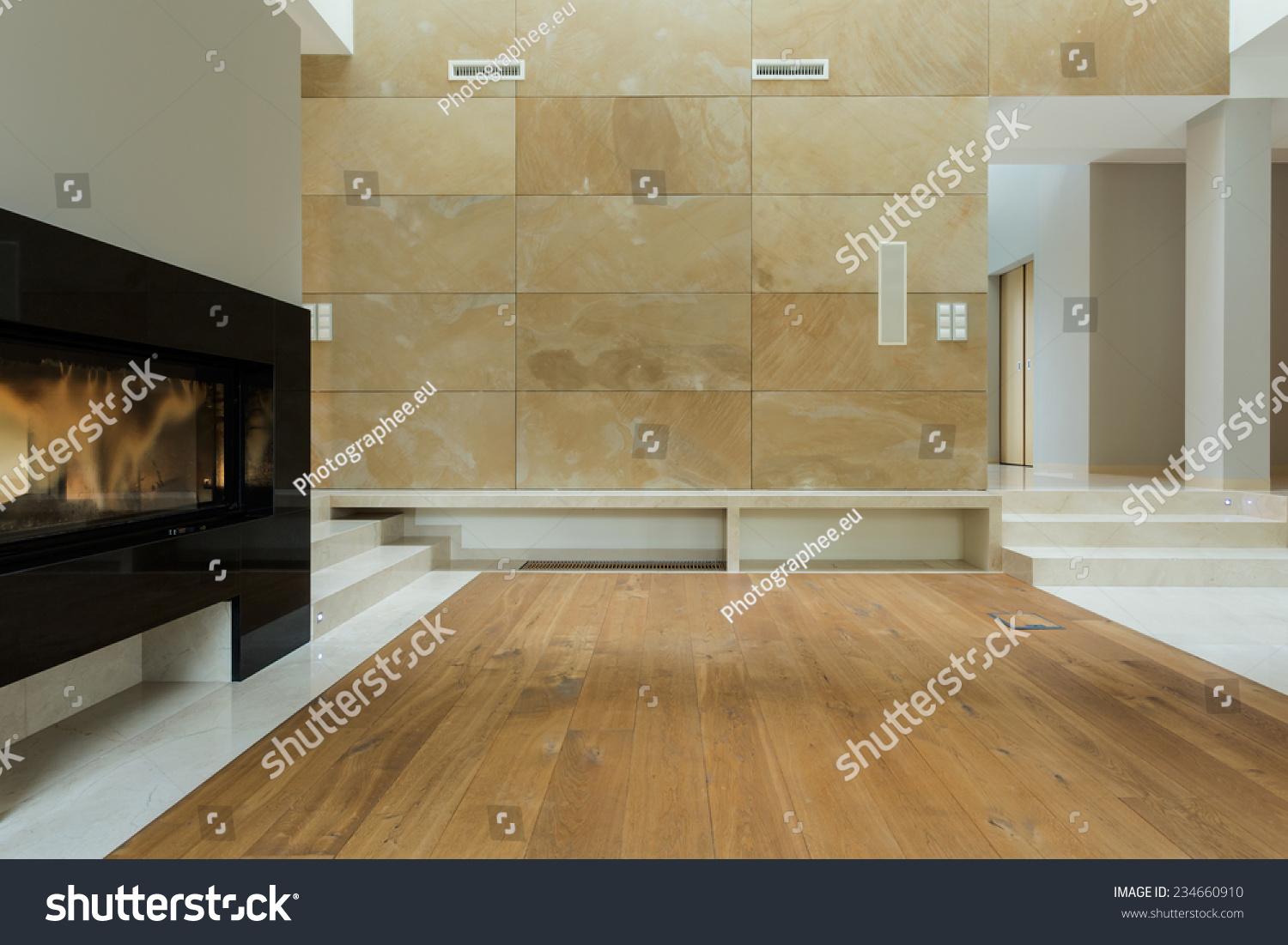 Closeup Electrical Fireplace Living Room Stock Photo Edit Now