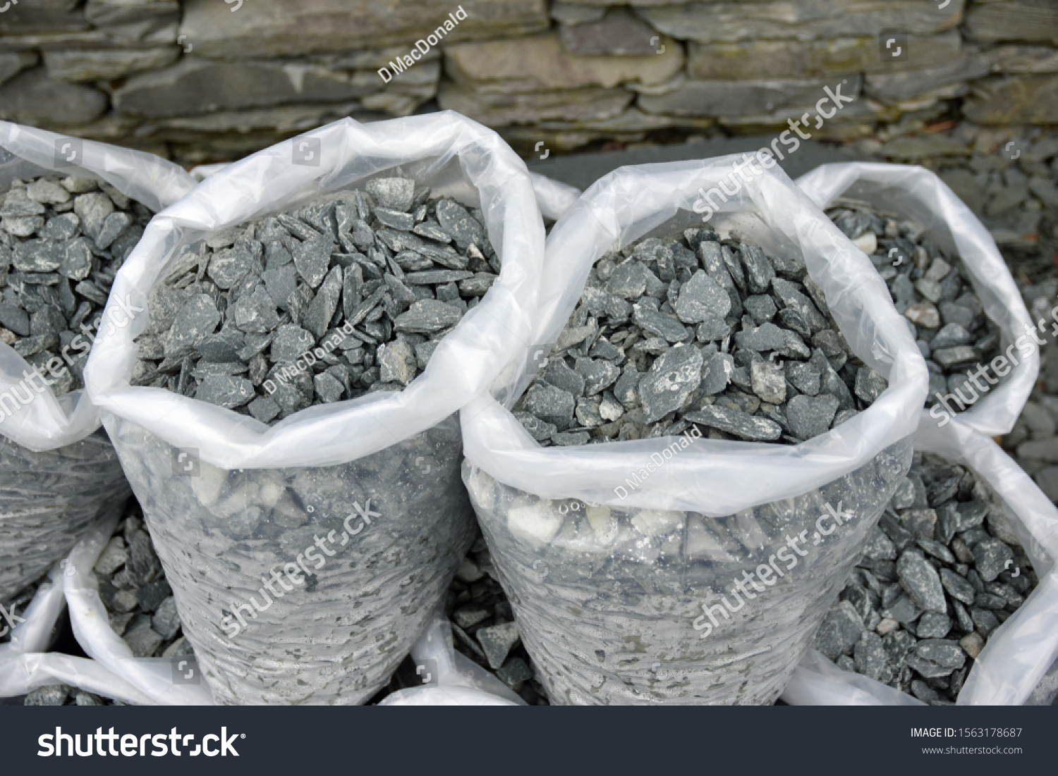 bags of grey slate