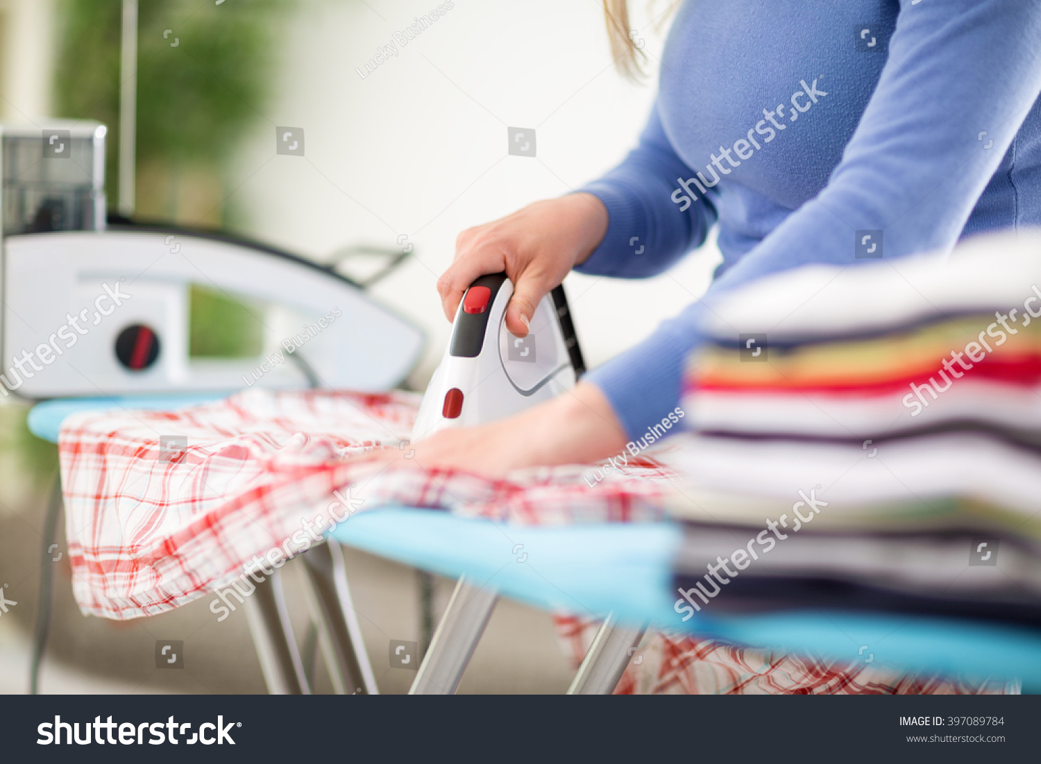  Lemonade Classic  Template Design Featuring Close Up of Iron and Housekeeper Ironing