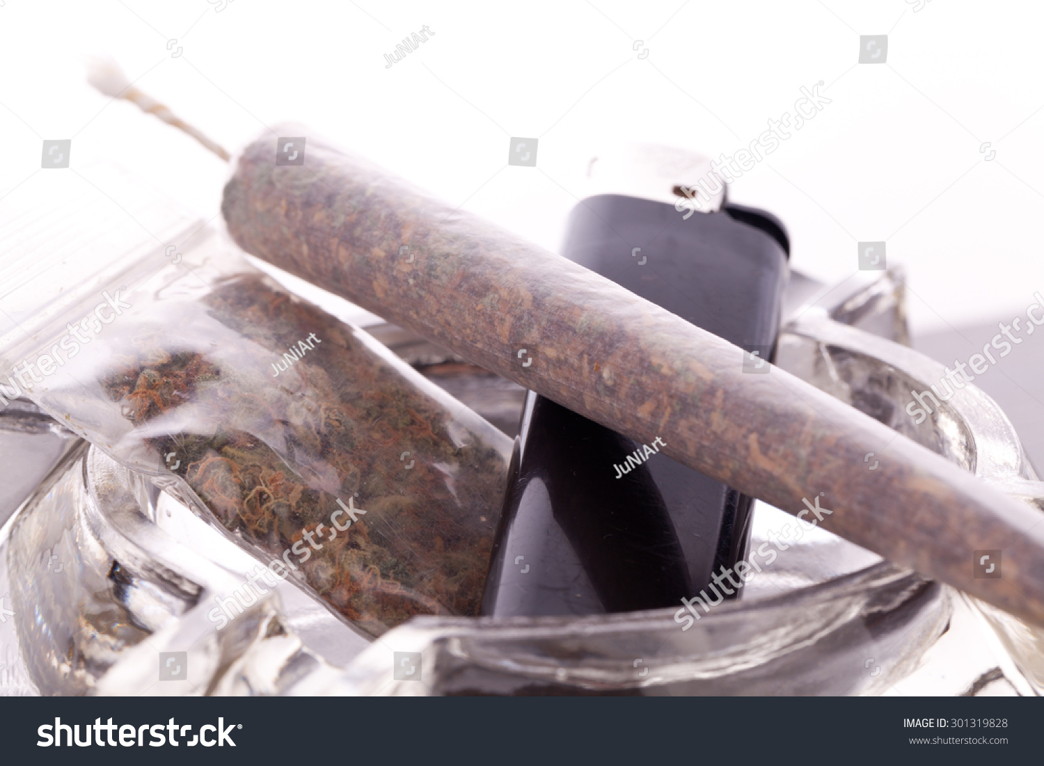 Close Marijuana Joint Made Translucent Rolling Stock Photo (Edit Now ...