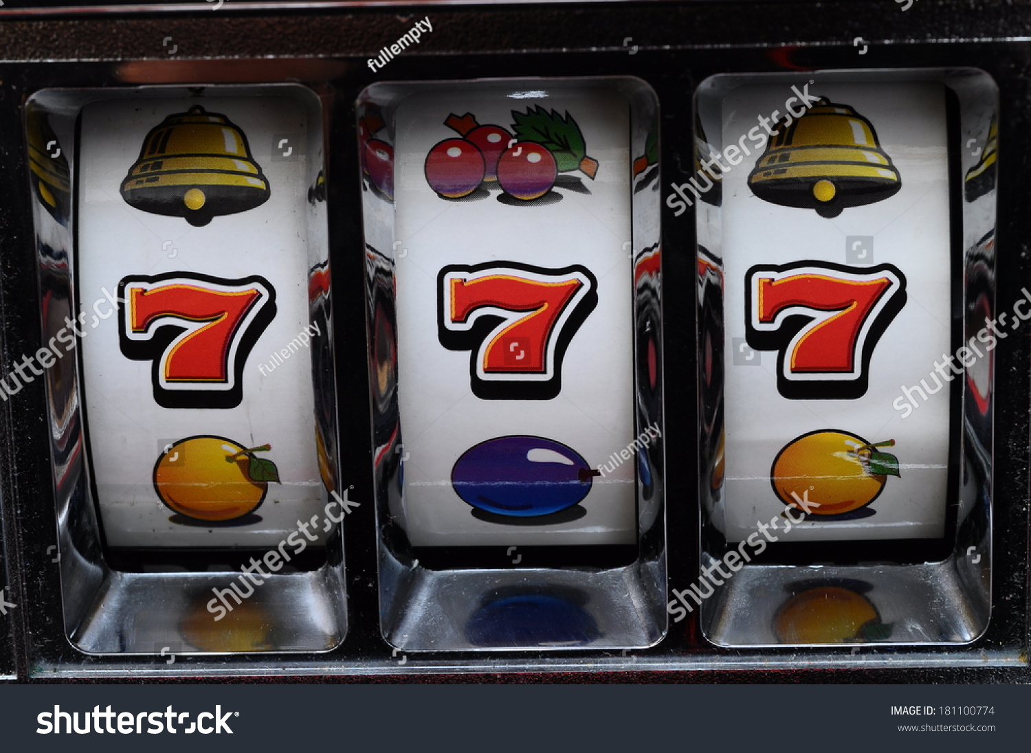 Close Three Seven Jackpot On Casino Stock Photo 181100774 - Shutterstock