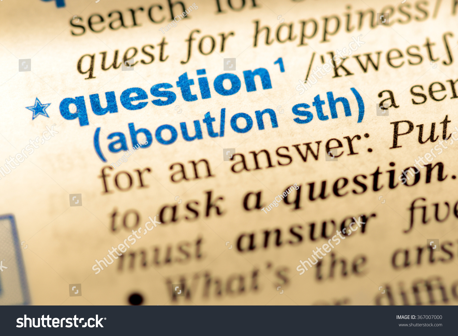 Closeup Word English Dictionary Question Definition Stock Photo Edit Now