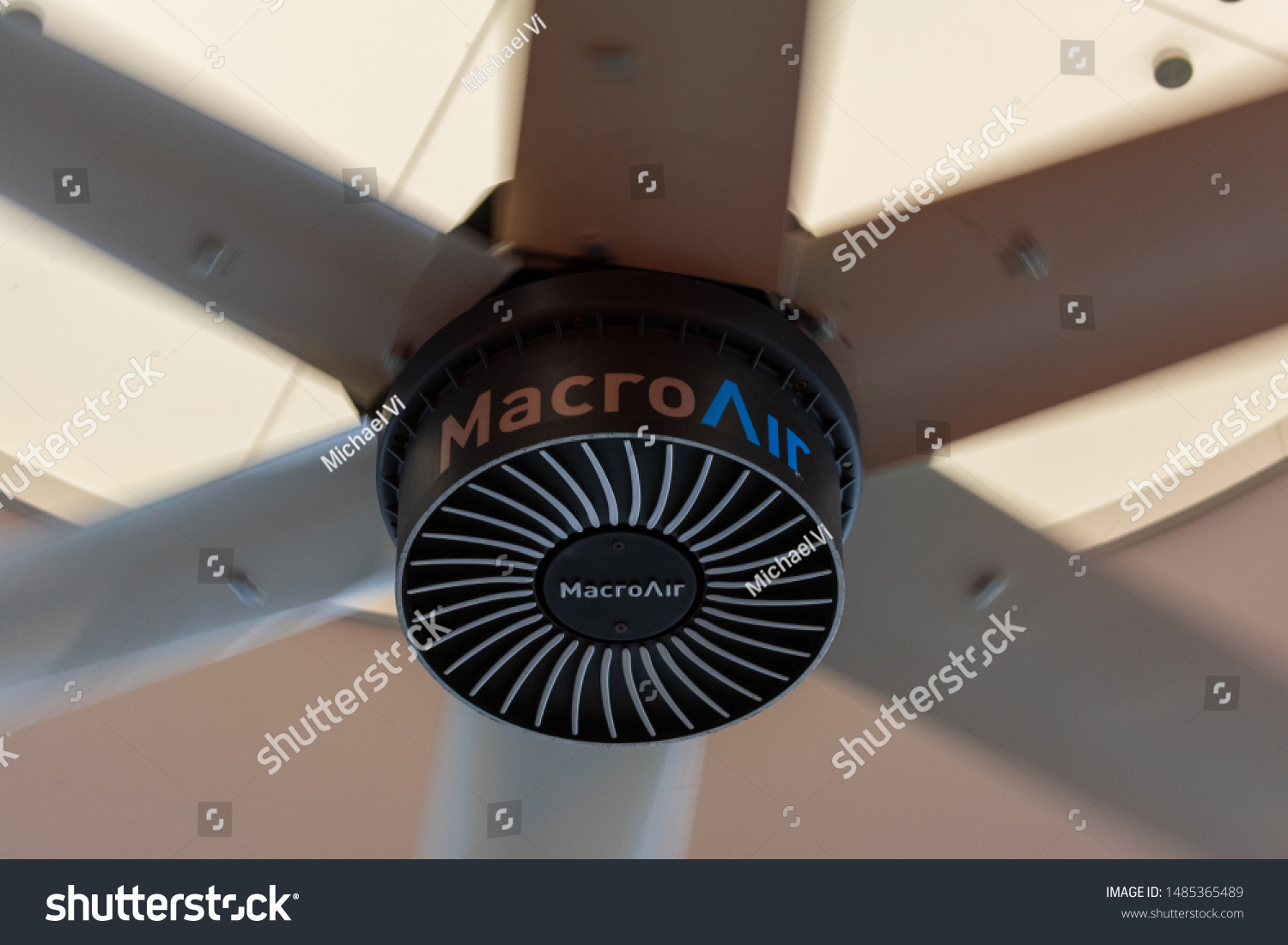 Close Working Macroair Large Commercial Ceiling Stock Photo