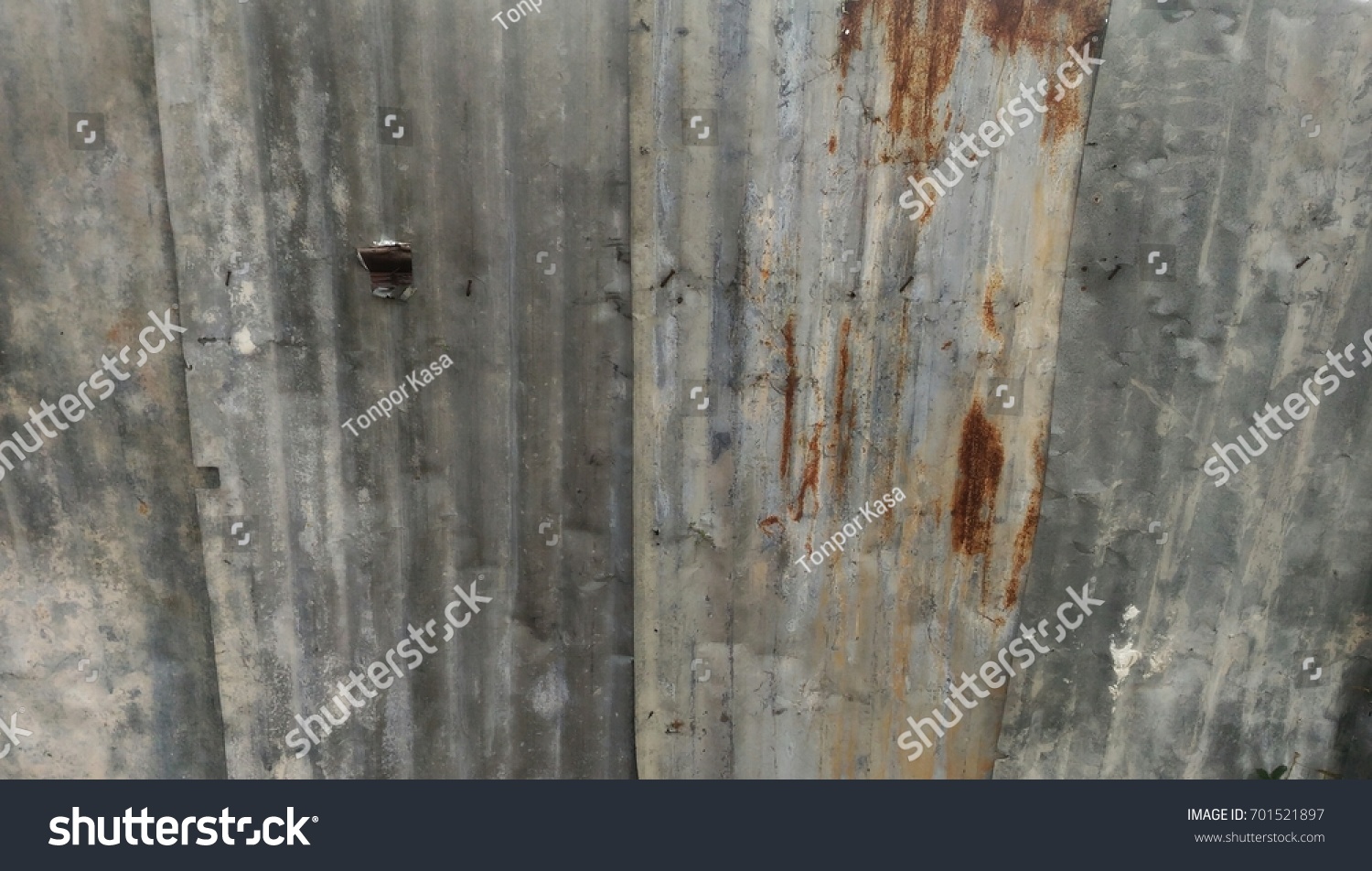 Closeup Old Metal Sheet Roof Texture Stock Photo 701521897 | Shutterstock