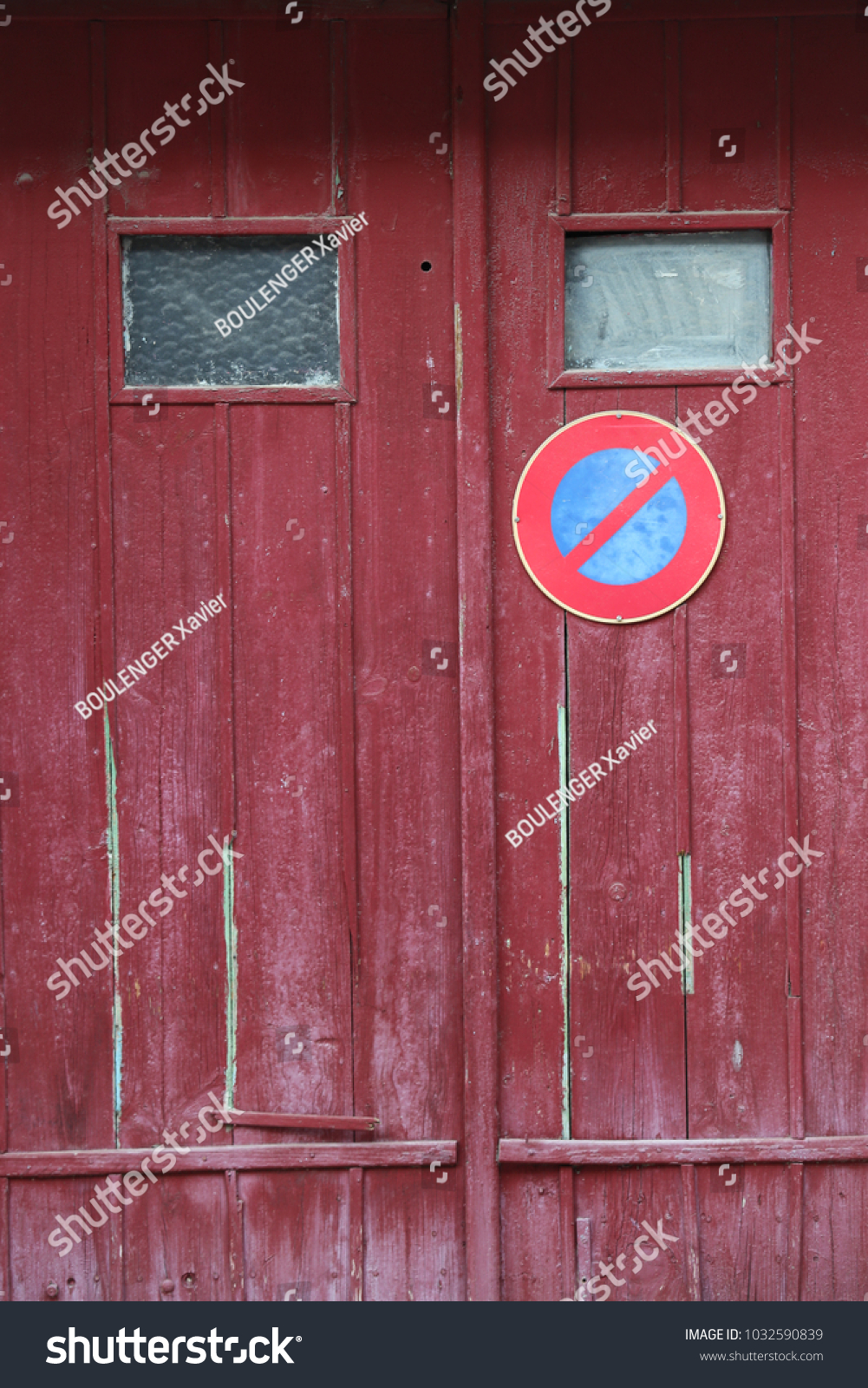 Close Outdoor View Old Wooden Garage Stock Photo Edit Now 1032590839