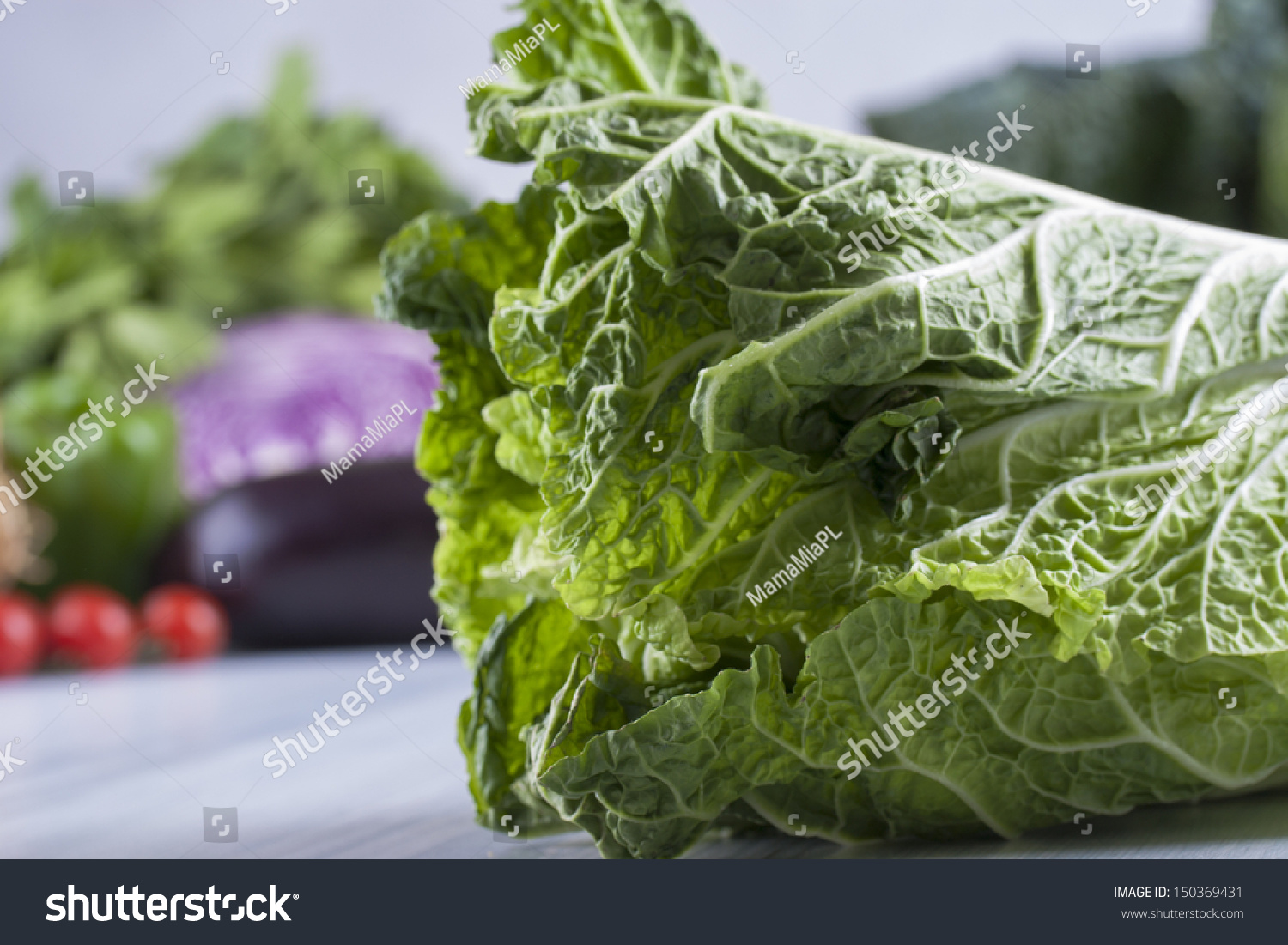 Close Photo Edible Vegetables Napa Cabbage Stock Photo 150369431