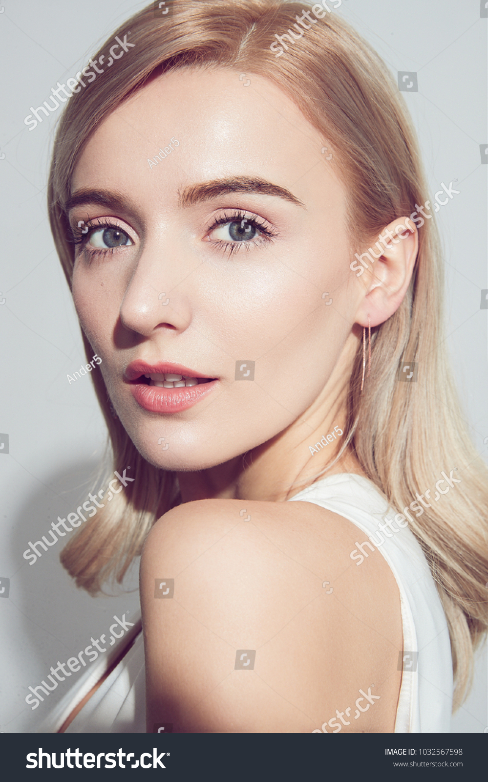 Closeup Portrait Beautiful Young Woman Long Stock Photo Edit Now