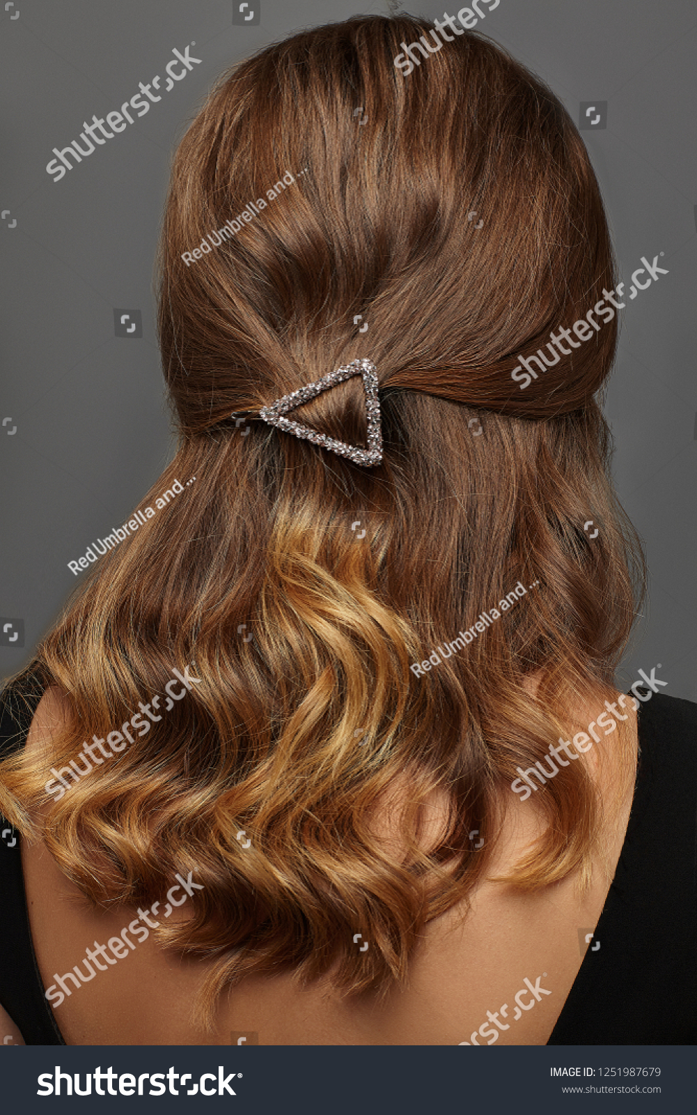 Close Portrait Young Lady Brown Ombre Stock Photo Edit Now