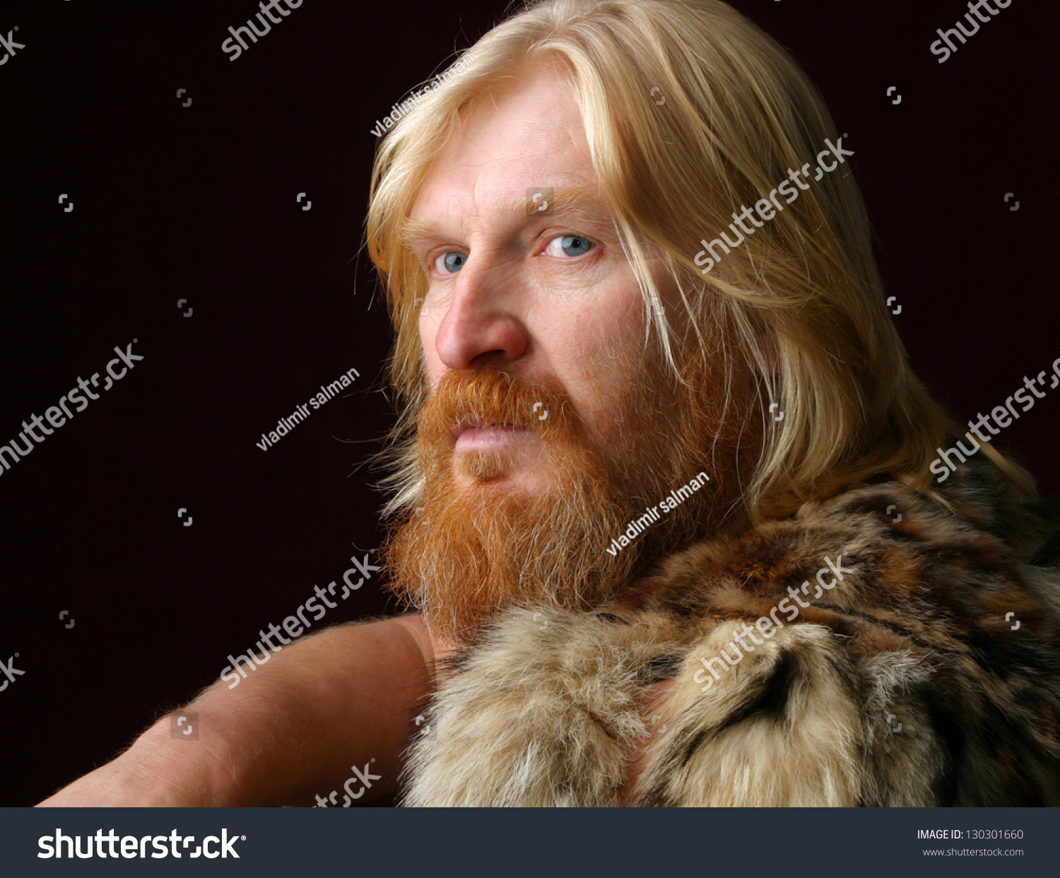 Closeup Portrait Adult Male Long Hair Stock Photo Edit Now 130301660
