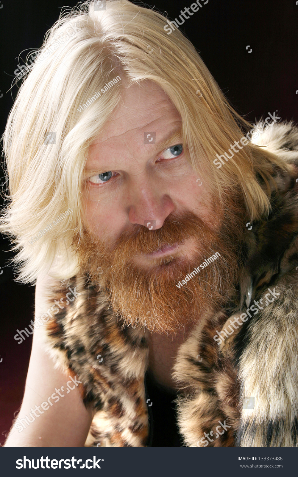 Closeup Portrait Adult Male Long Hair Stock Photo Edit Now 133373486